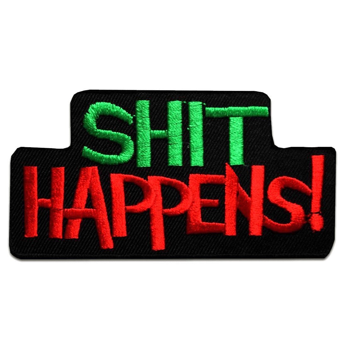 Catch the Patch Пластырь Bügelbild, Aufbügler, Applikationen, Patches, Flicken, zum aufbügeln, Polyester, Sh*t Happens Biker - Größe: 10 x 5,5 cm