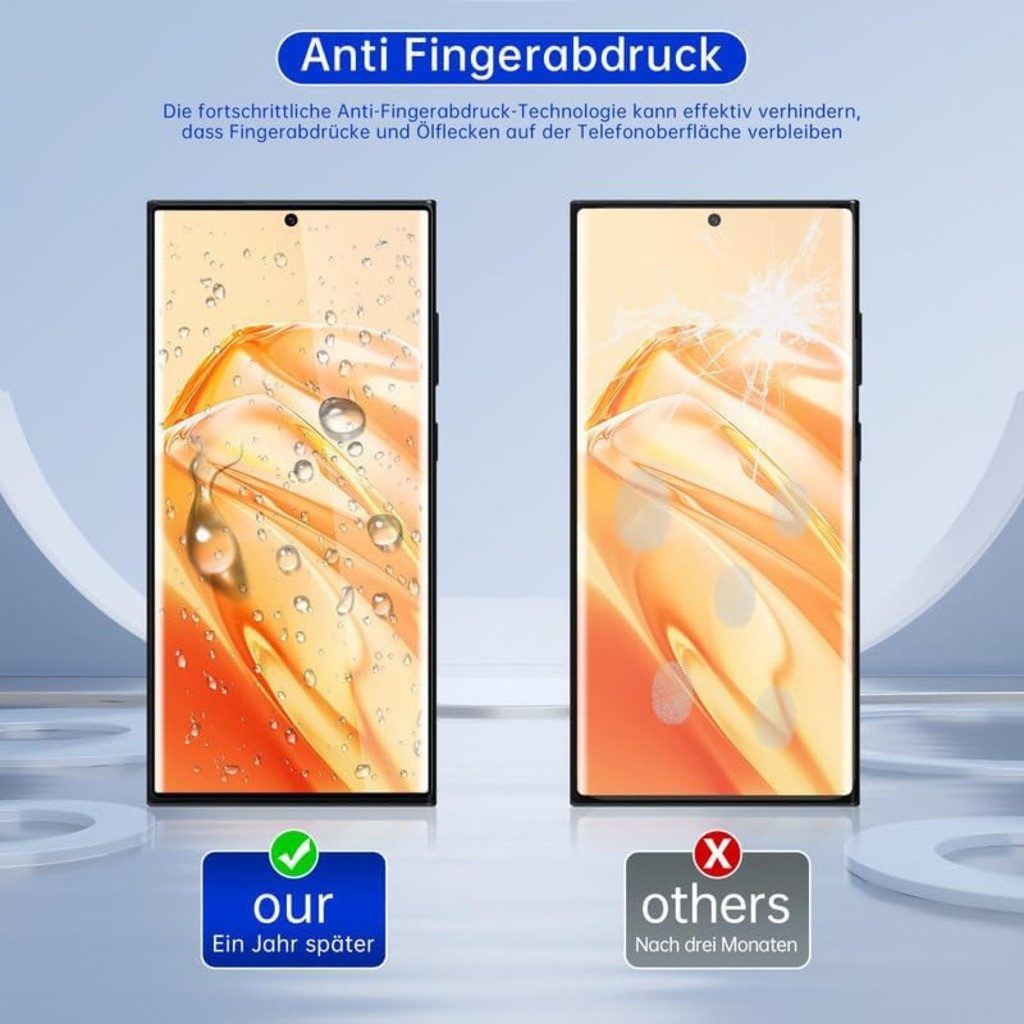 Baker Displayschutzglas 2x Panzerglas Samsung Galaxy für S25 Ultra, S25 +, S25, S24 Ultra, S24+, S24, S23 Ultra, S23+, S23, S22 Ultra, S22+, S22, S21 Ultra, S21 – Bild 3 von 5