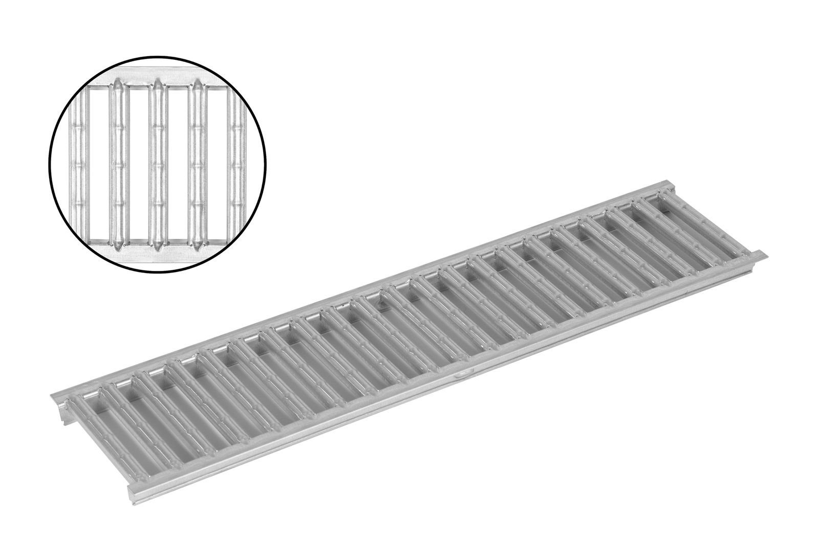ACO Severin Ahlmann GmbH & Co. KG Entwässerungsrinne Stegrost Stahl verzinkt Длина: 50 cm - Breite: 11,8 cm, 1-St.