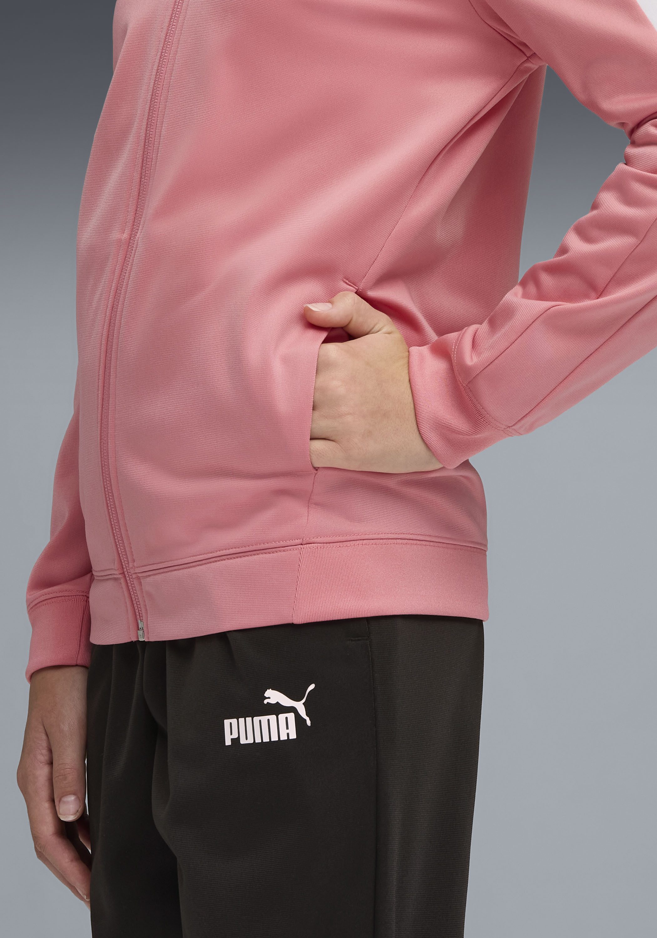 PUMA Trainingsanzug POLY BASEBALL SUIT G (2-tlg), 2-teilig, mit Stehkragen, mit elastischem Bund