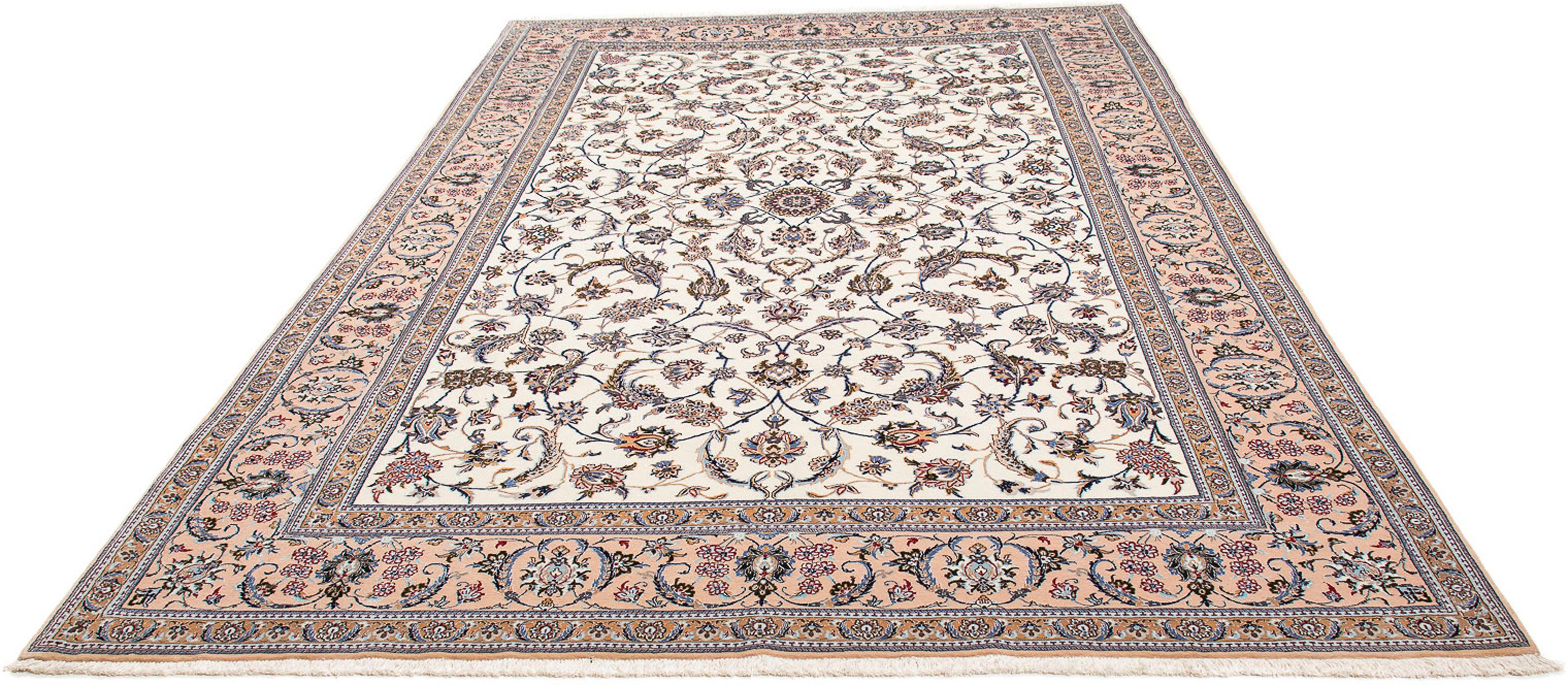 Orientteppich Perser - Nain - Premium - 320 x 207 cm - beige, morgenland, rechteckig, Höhe: 6 mm, Wohnzimmer, Handgeknüpft, Einzelstück mit Zertifikat