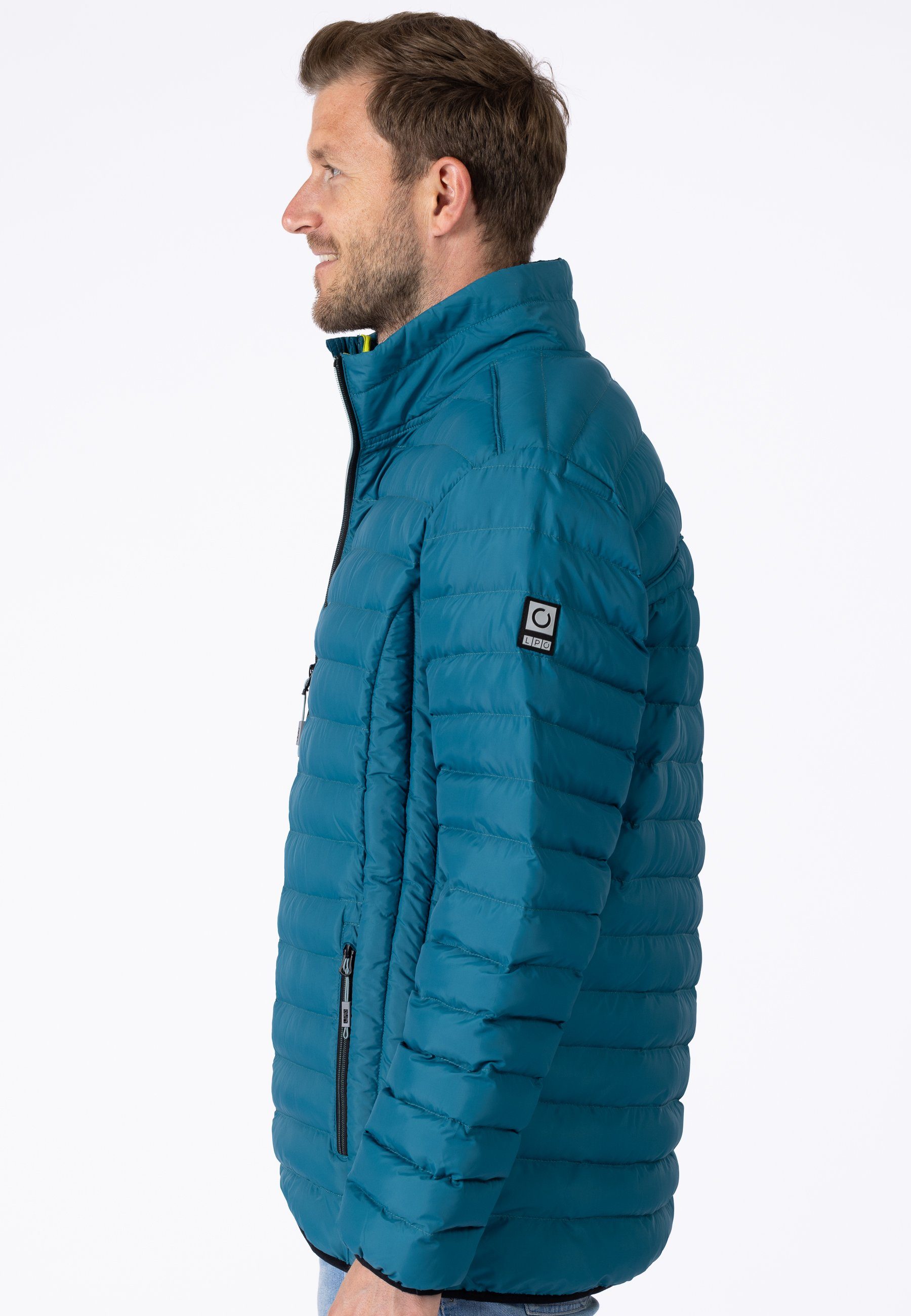 DEPROC Active Steppjacke GILMOUR Stehkragen mit petrol CS CLASSICS V NEW Men