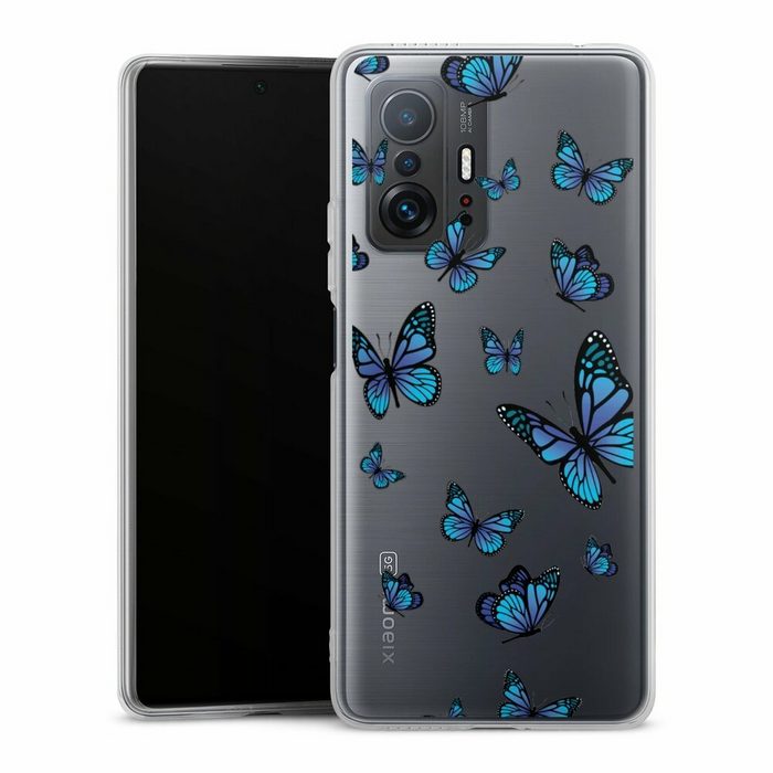 DeinDesign Handyhülle Schmetterling Muster transparent Butterfly Pattern Transparent Xiaomi 11T 5G Silikon Hülle Bumper Case Handy Schutzhülle