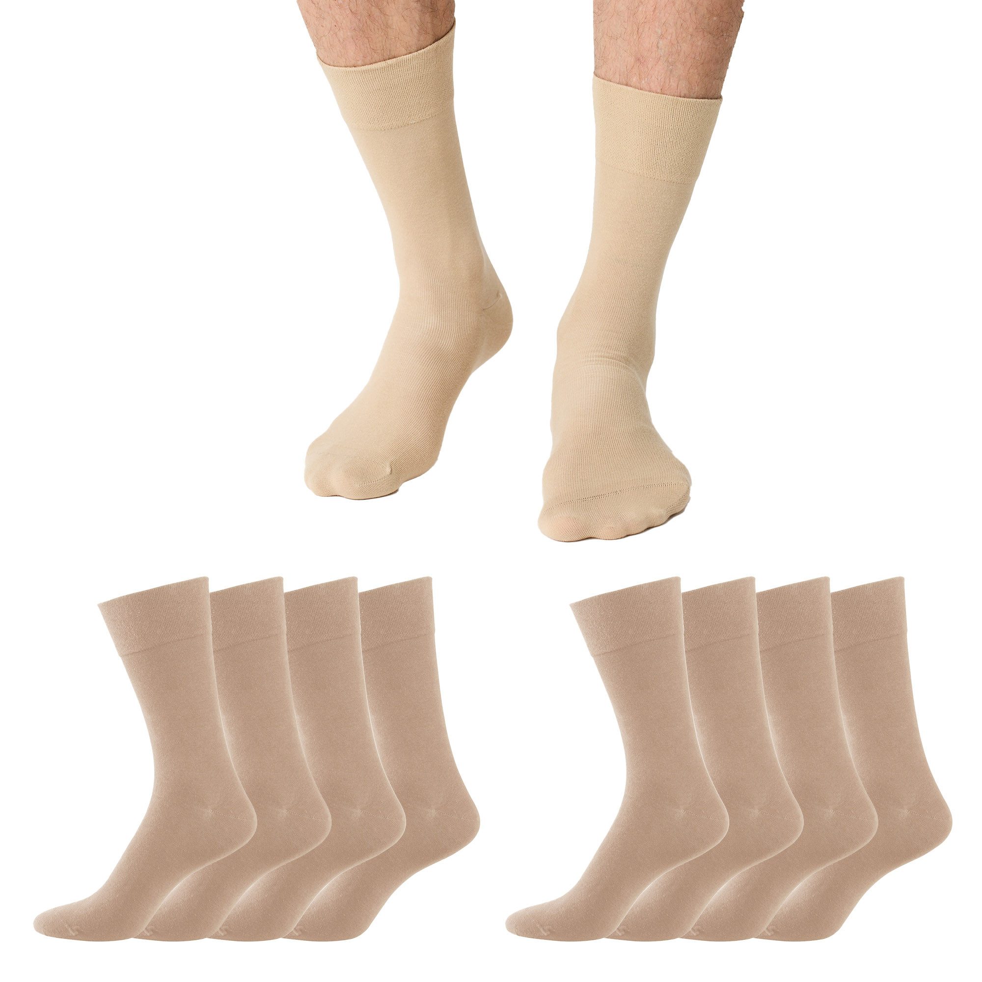 Nur Die Freizeitsocken 98% Baumwolle weich atmungsaktiv (8-Paar) Männer Multipack Mehrpack