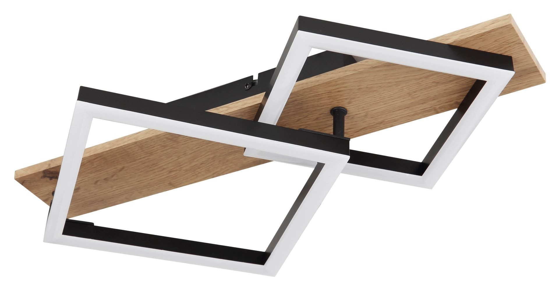 GLOBO LIGHTING LED Deckenleuchte BEATRIX, LED fest integriert, Warmweiß, Deckenlampe, Holz, unterschiedliche Quadrate, Wohnbereich