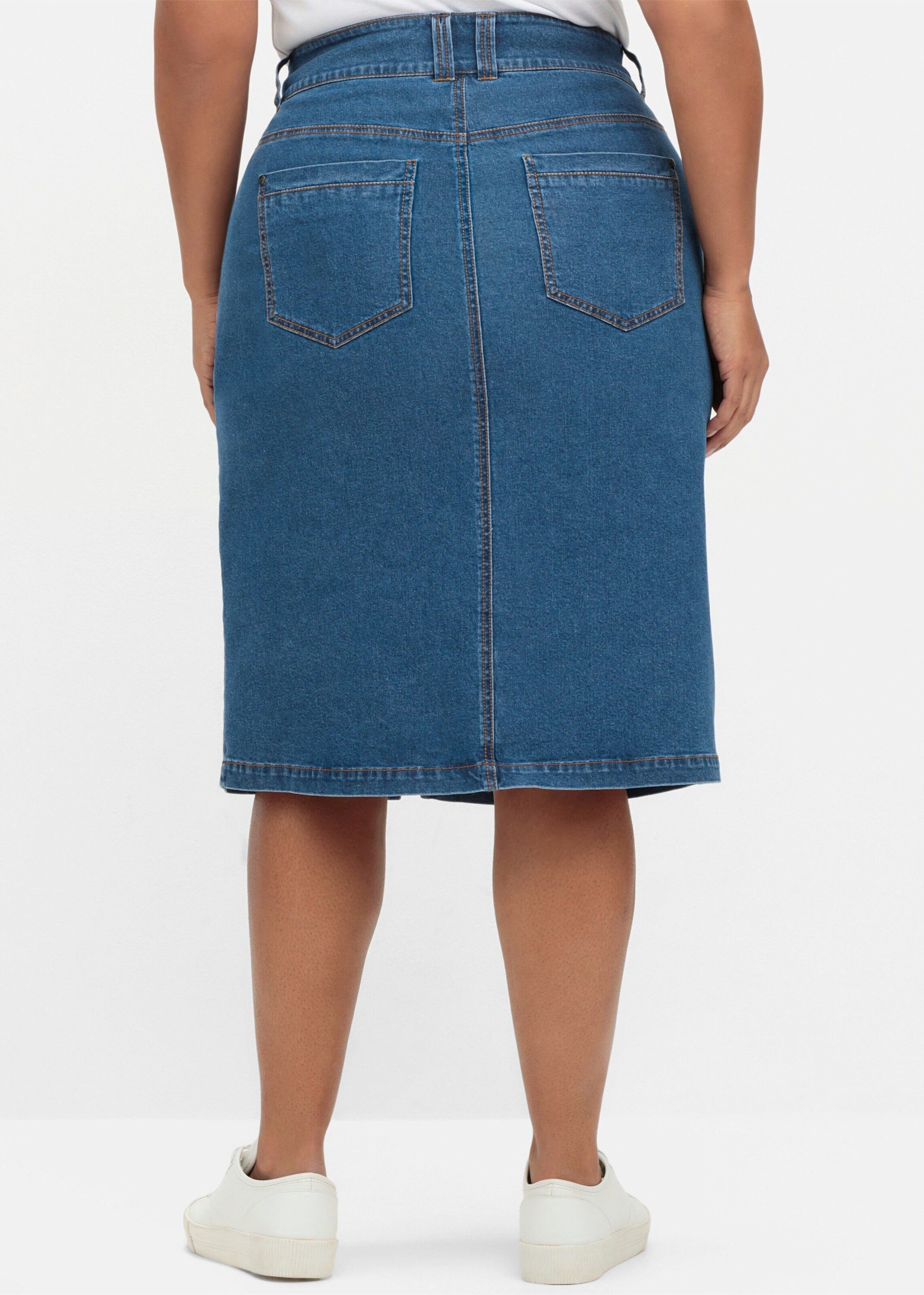 Sheego A-Linien-Rock Jeansrock günstig online kaufen