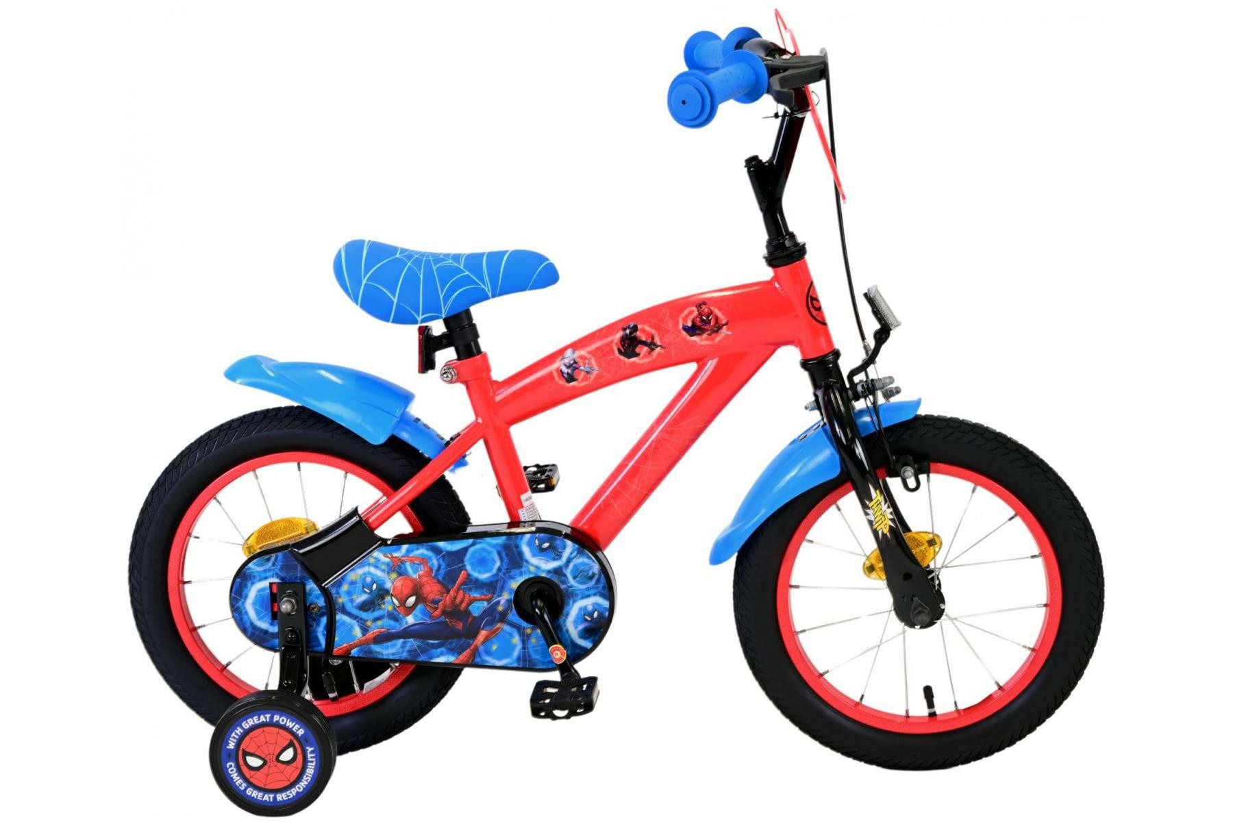 Kinderfahrrad Volare Marvel Spider-Man Kinderfahrrad für Jungen - 14 Zoll in Rot