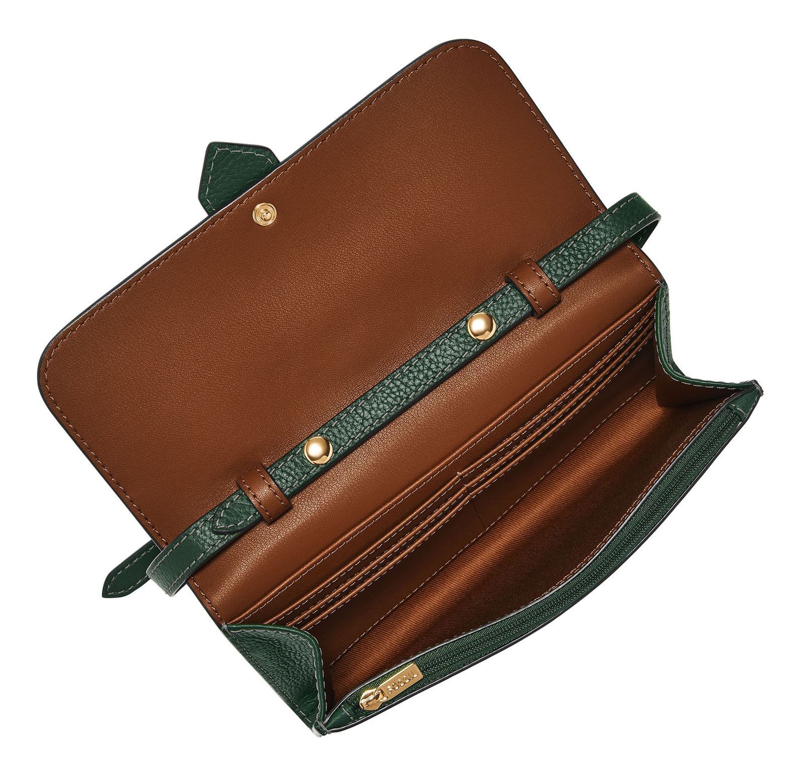 Fossil Geldbörse Wallet Crossbody, aus echtem Leder