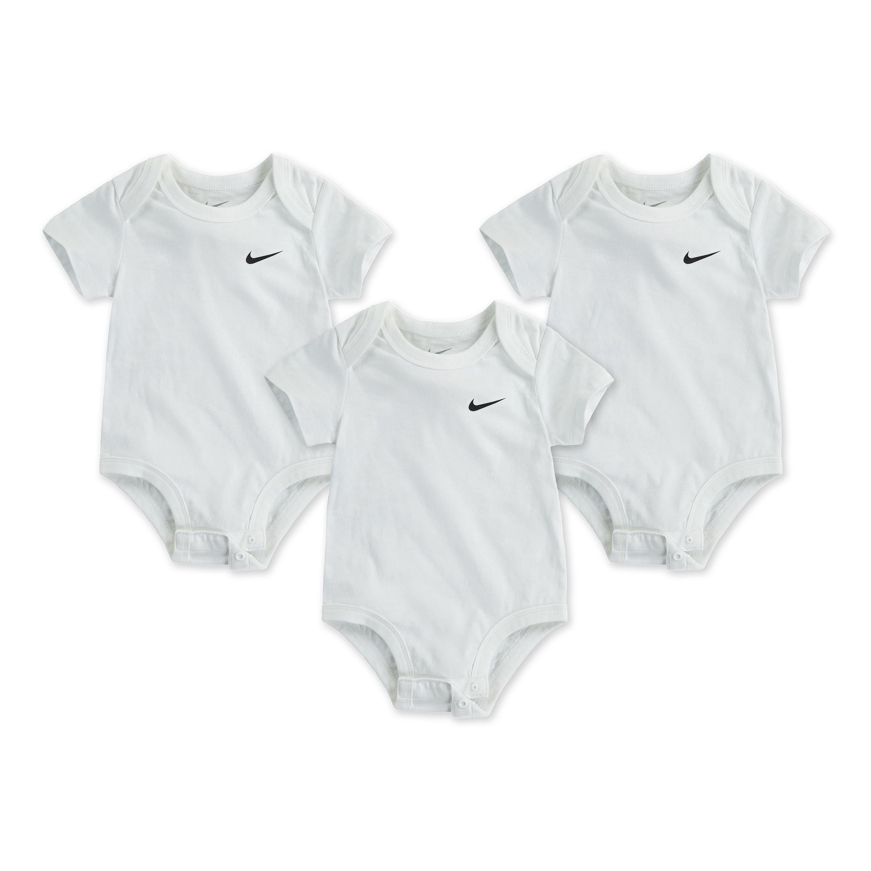 Nike Sportswear Body für Babies (Packung, 3-tlg) für Babys, im 3er-Pack, mit Rundhalsausschnitt, Kurzarm-Design