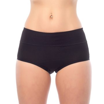 Bongual High-Waist-Hipster Taillenslip mit extra breitem Bund (4er-Pack)