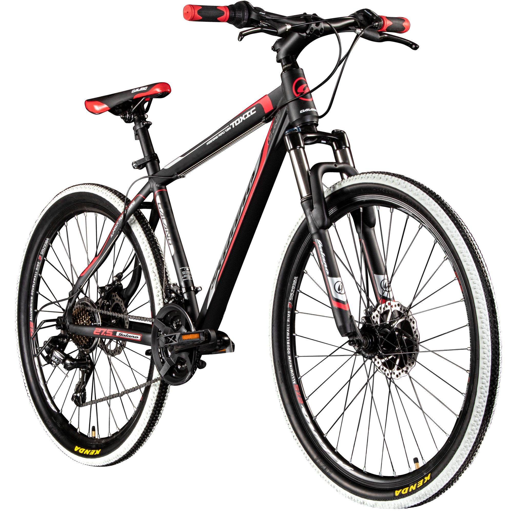 Galano Mountainbike Toxic, 21 Gang, Kettenschaltung, 27,5 Zoll MTB Hardtail Fahrrad für Damen Herren Jugendliche ab 165 cm
