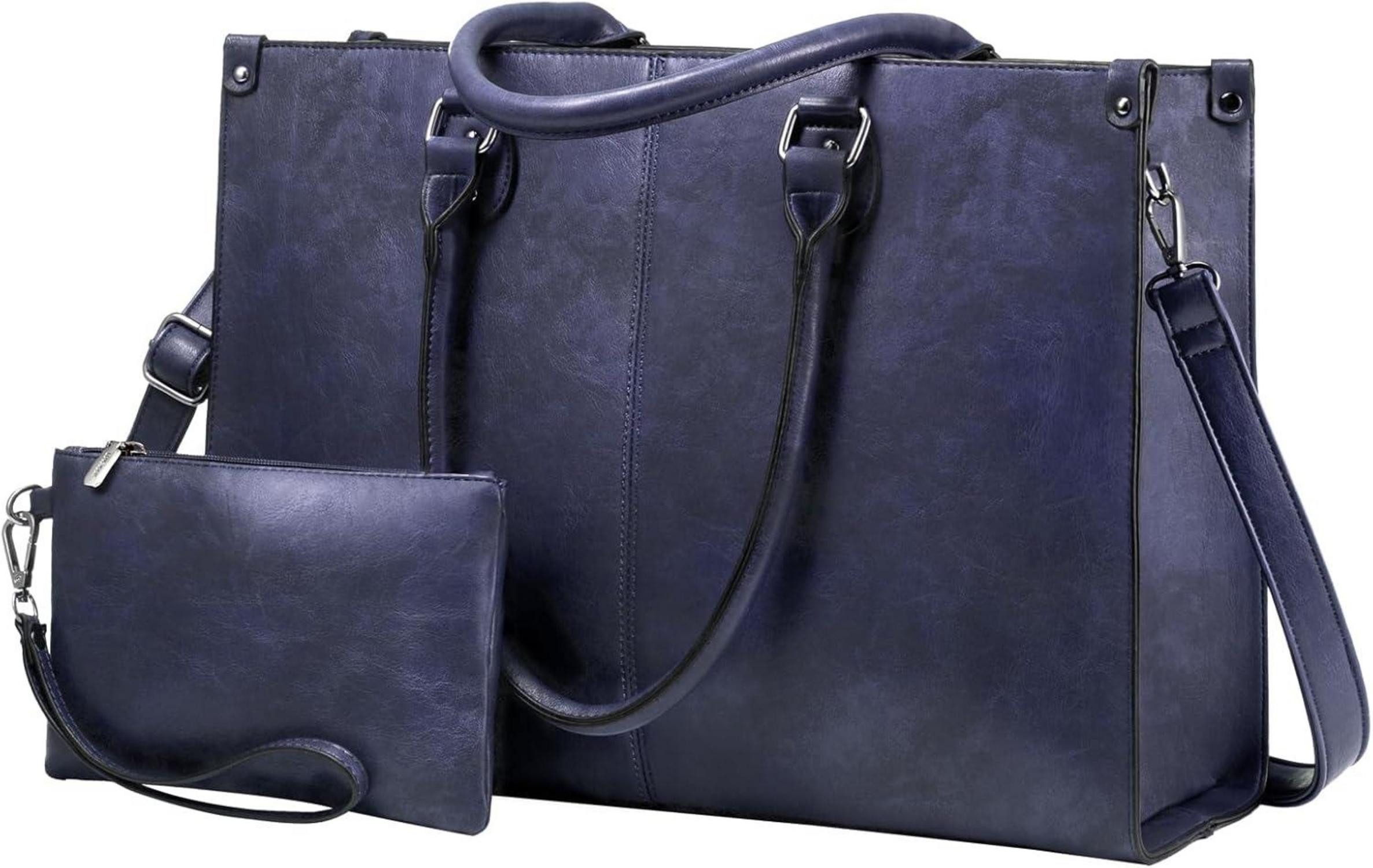 Handtasche Handtasche Damen Shopper 15.6 Zoll Tote Bag PU Leder Laptop