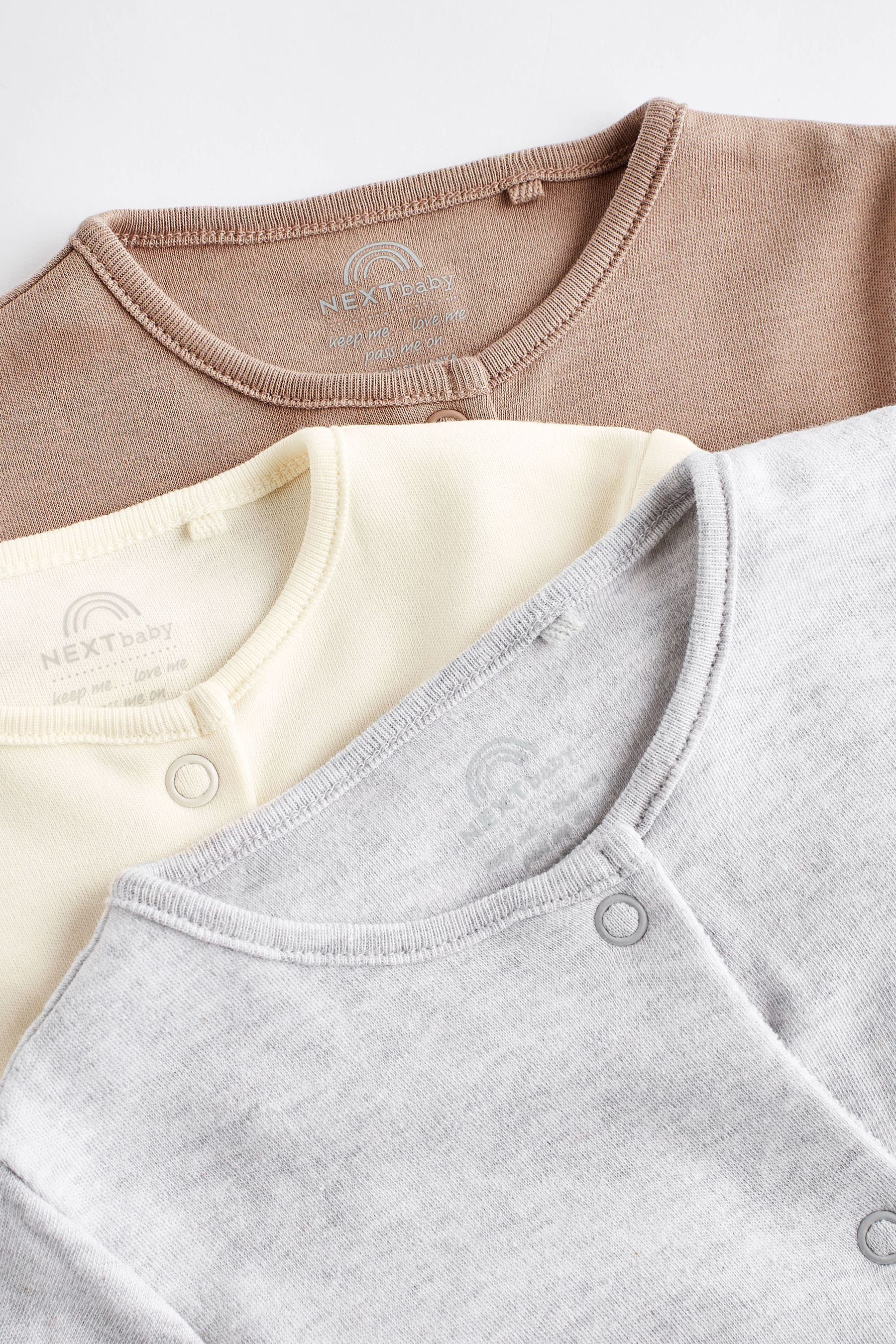 Next Schlafoverall 3er-Pack Babyschlafanzüge aus Baumwolle (3-tlg)