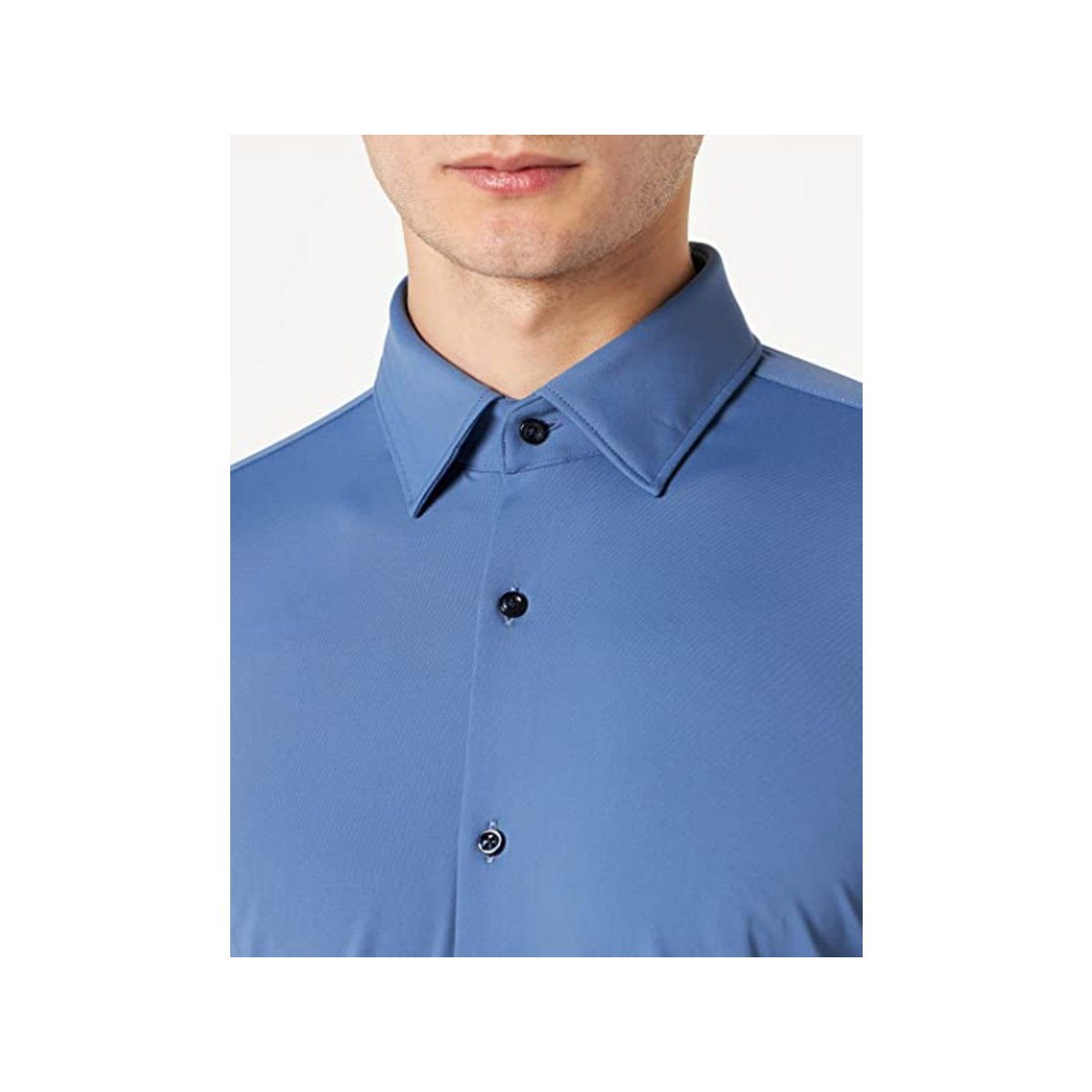 HUGO Langarmhemd blau (1-tlg)