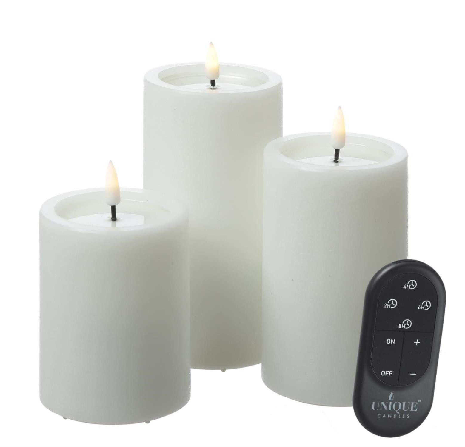 UNIQUE candles LED-Kerze Kerzenset UNIQUE Rustik-Optik günstig online kaufen