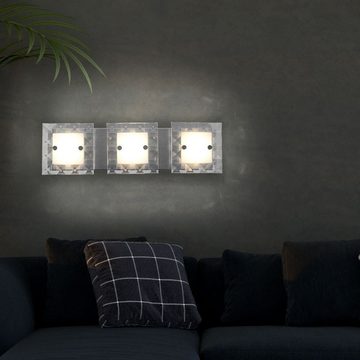 etc-shop LED Wandleuchte, LED-Leuchtmittel fest verbaut, Wandleuchte Wandlampe Designleuchte Wohnzimmer Glaskristalle