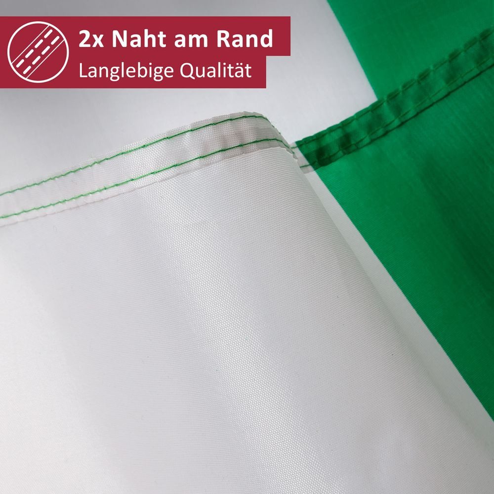 PHENO FLAGS Flagge Iran Flagge 90 x 150 cm Staatsflagge Fahne (Hissflagge für Fahnenmast), Inkl. 2 Messing Ösen