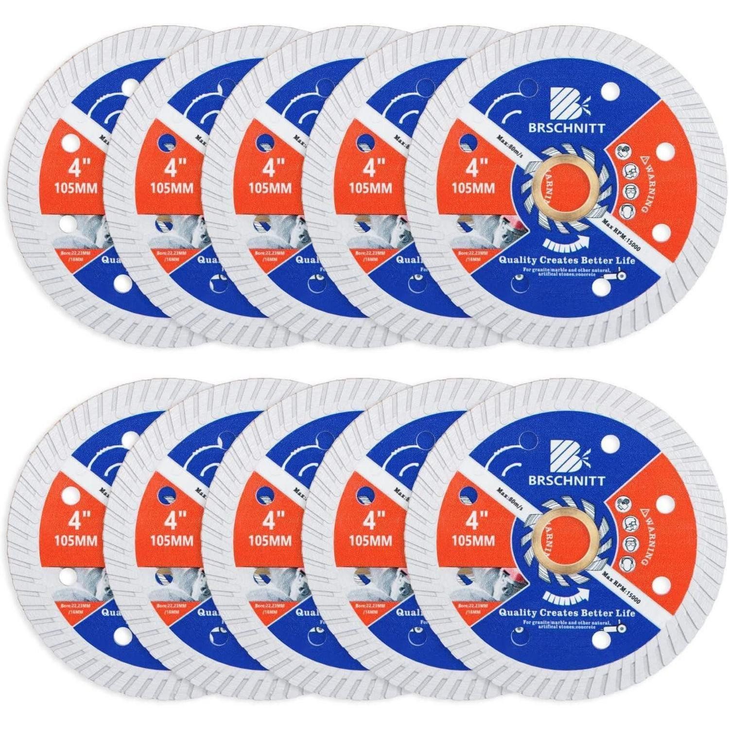 LuxusKollektion Diamanttrennscheibe Diamant-Trennscheibe 105mm Turbo Set