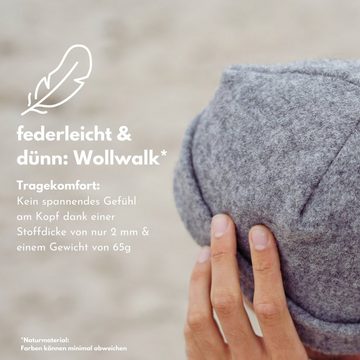 frihed. Nordic Wear Beanie Saunamütze - Saunahut - natürlicher Wollwalk - Handmade in Lüneburg