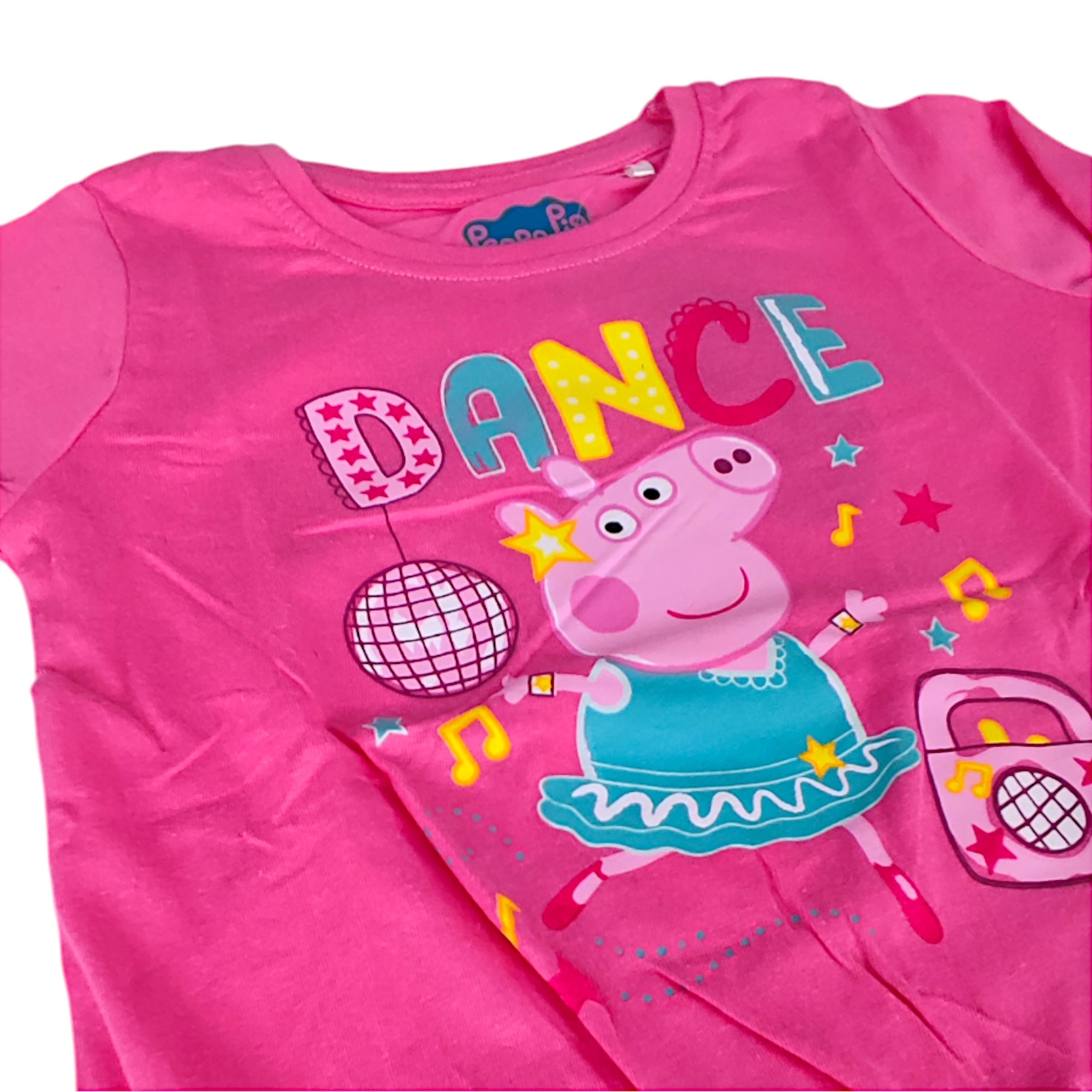 Peppa Pig Langarmshirt Peppa Wutz Mädchen Shirt aus Baumwolle Gr. 92 - 116 cm