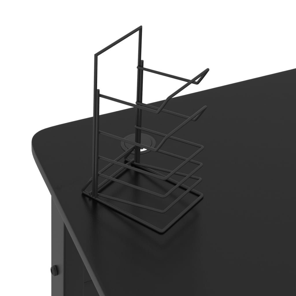 Schwarz K-Gestell Gaming-Schreibtisch Schreibtisch | Schwarz 90x60x75 cm vidaXL mit Schwarz
