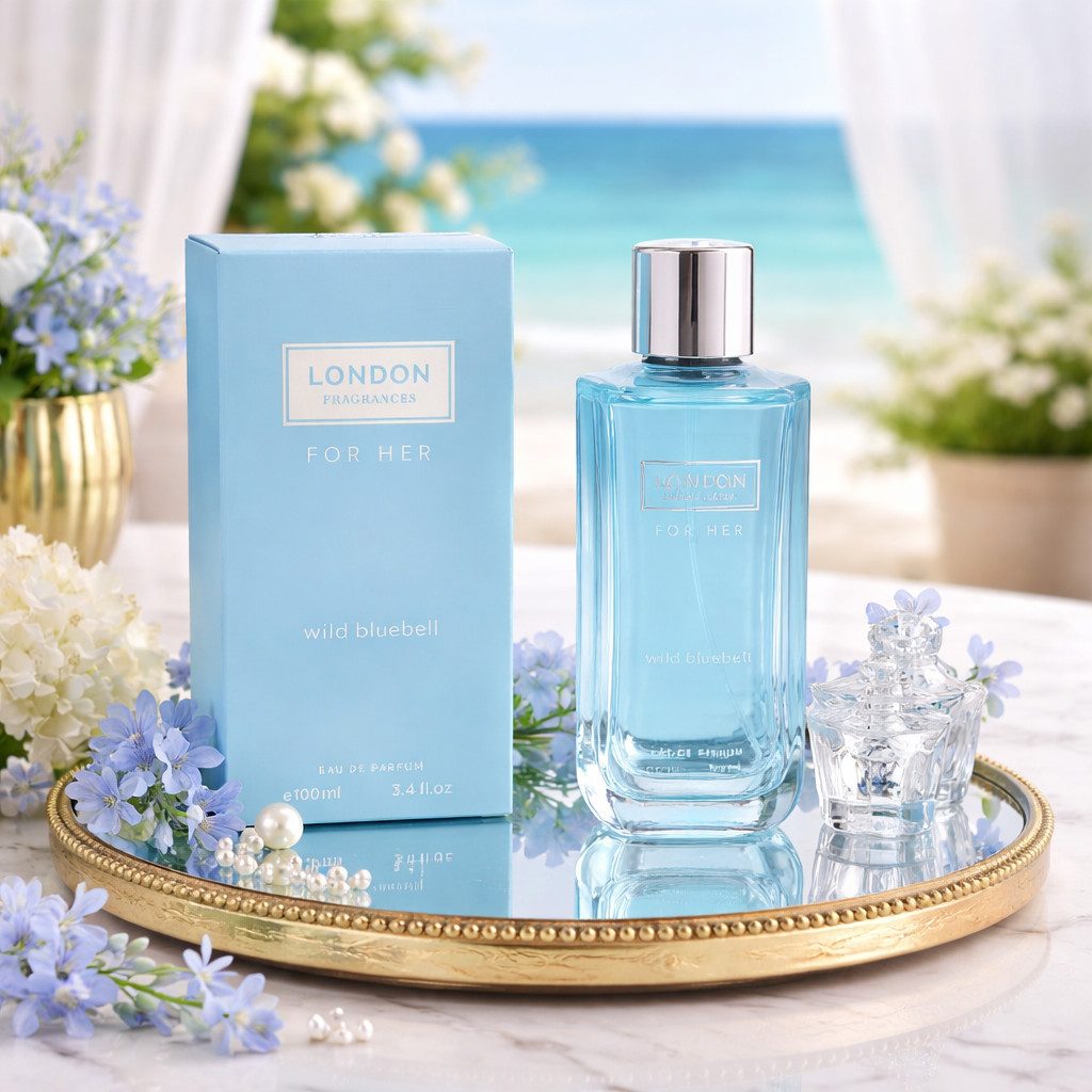 LONDON FRAGRANCES Eau de Parfum London Fragrances For Her Damenduft Wilde Bluebell Made 100 ml, 1-tlg., Hergestellt in UK, Luxuriöser Damenduft, Langanhaltend