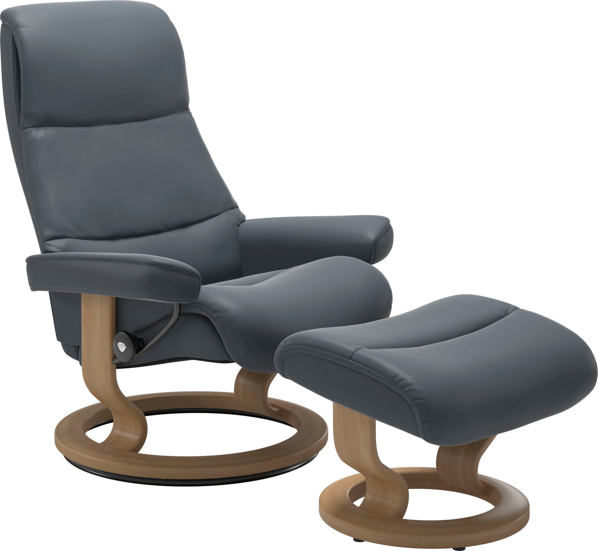 Base, mit Classic S,Gestell Relaxsessel Relaxsessel Stressless® (Set, Eiche View Größe mit Hocker),