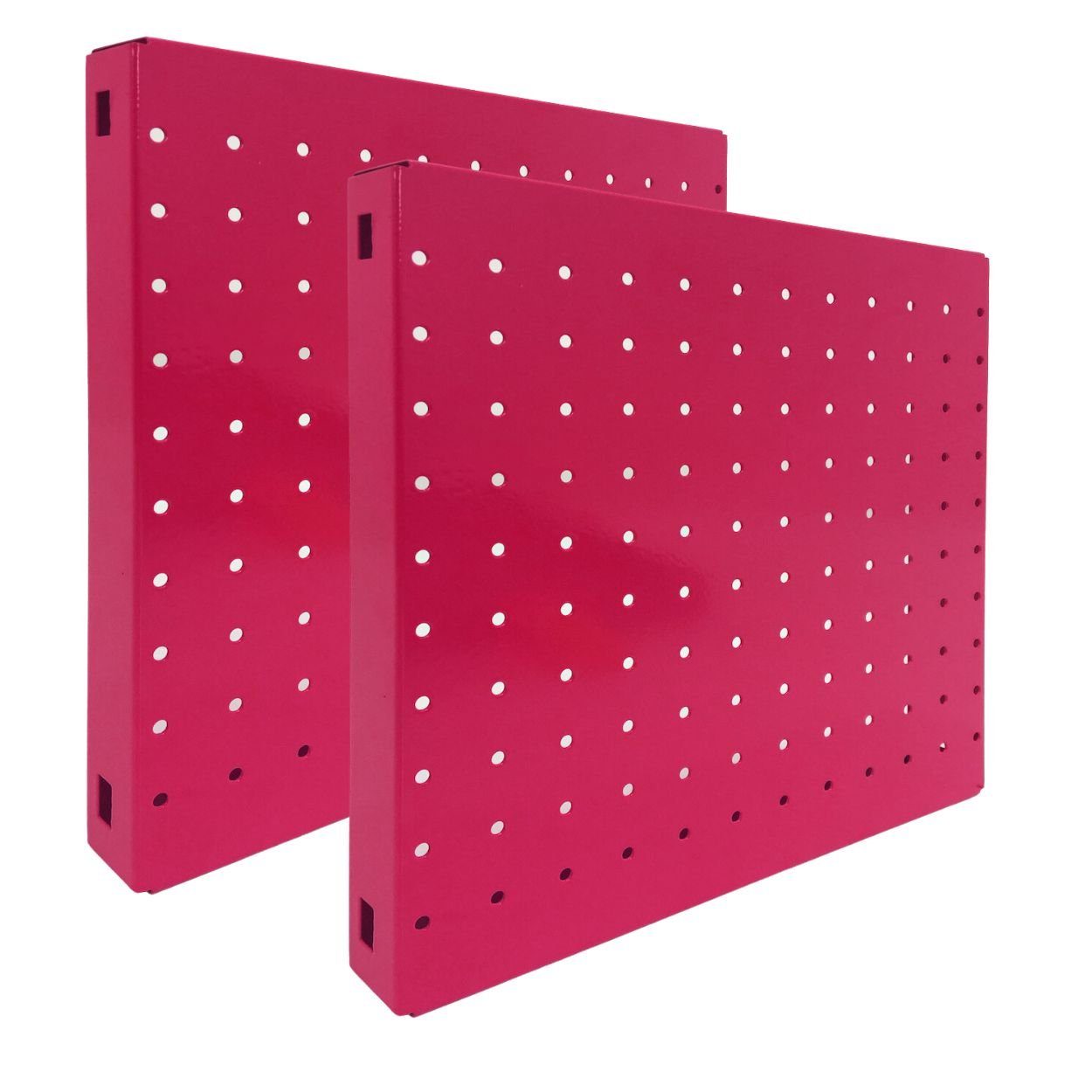 PROREGAL® Magnettafel Doppelpack 2x Memoboard aus Stahl gelocht, HxBxT 30x30x3,5cm