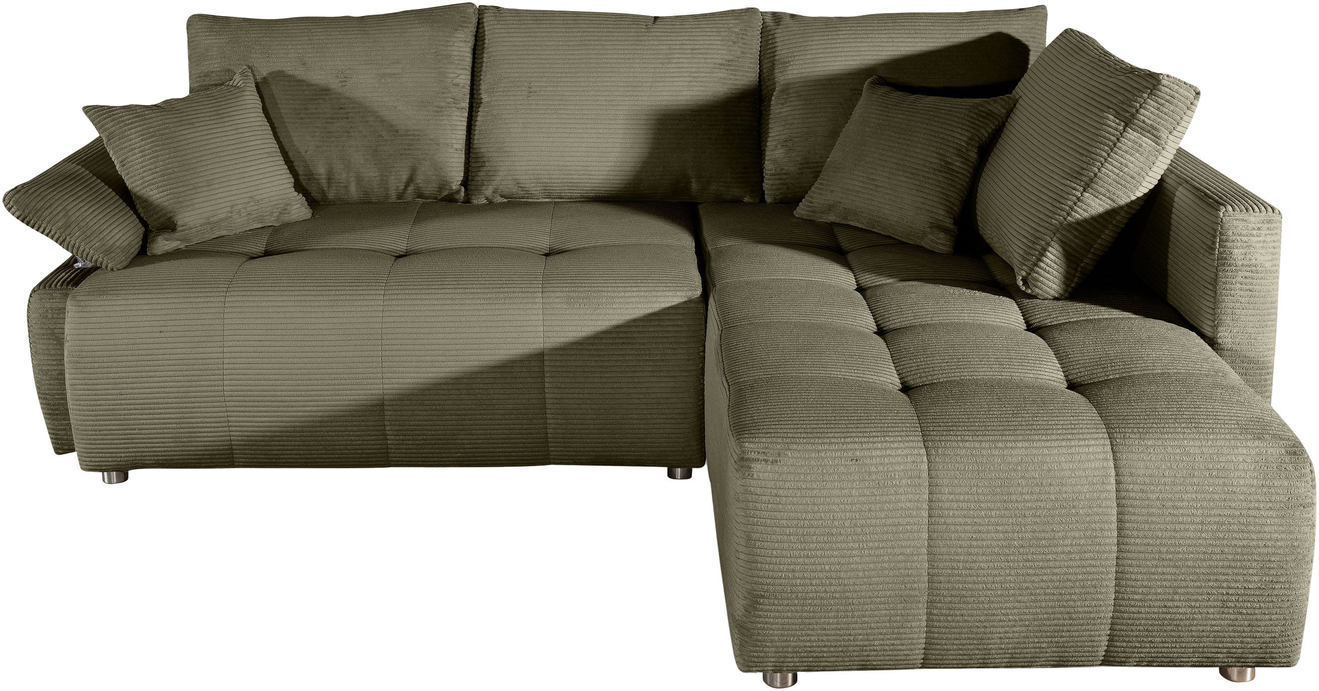 COLLECTION AB Ecksofa Funtastic, Breite 213 cm, mit Schlaffunktion, Bettkasten, Armverstellung und Bonnelfederkern