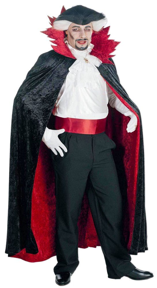 Das Kostümland Vampir-Kostüm Graf Dracula Umhang für Erwachsene zum Vampir Kost