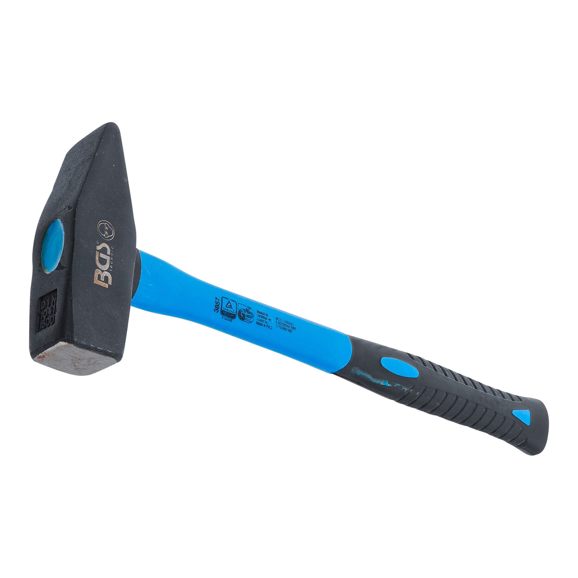 BGS technic Hammer BGS Schlosserhammer 3857, Fiberglasstiel, DIN 1041, 1500 g