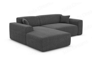 Sofa Dreams Ecksofa Designer Stoffsofa Mallorca L Form kurz Modern Stoff Sofa, Strukturstoff, Loungesofa