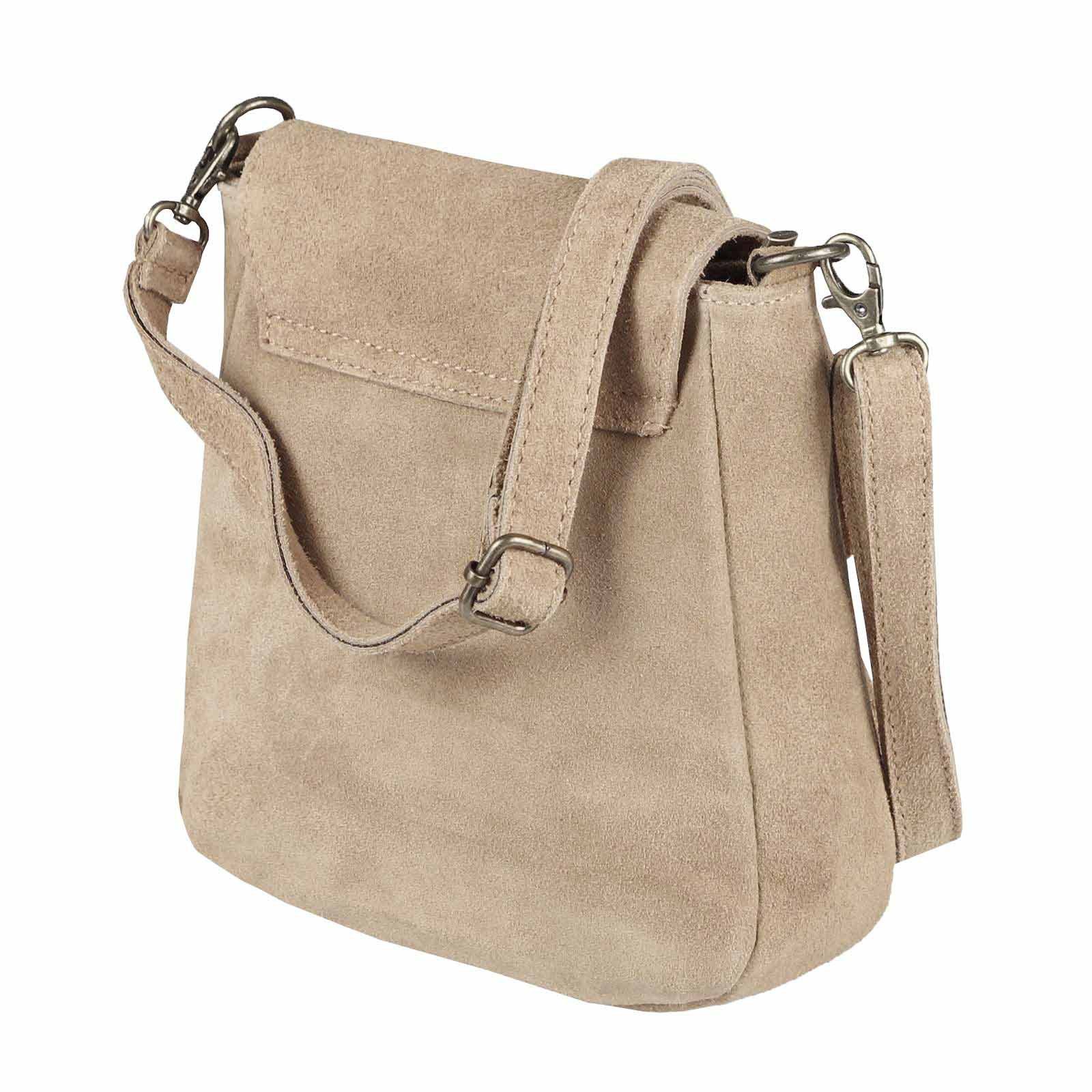 ITALYSHOP24 Schultertasche Made in Italy Damen Leder Tasche CrossOver, als Schultertasche, CrossBody, Umhängetasche tragbar