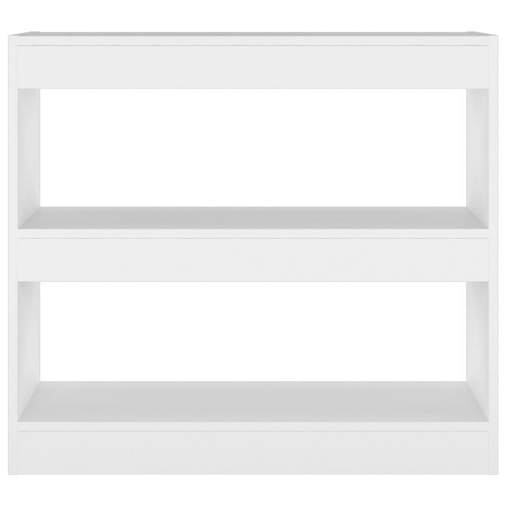 furnicato Bücherregal/Raumteiler 80x30x72 cm Bücherregal Weiß
