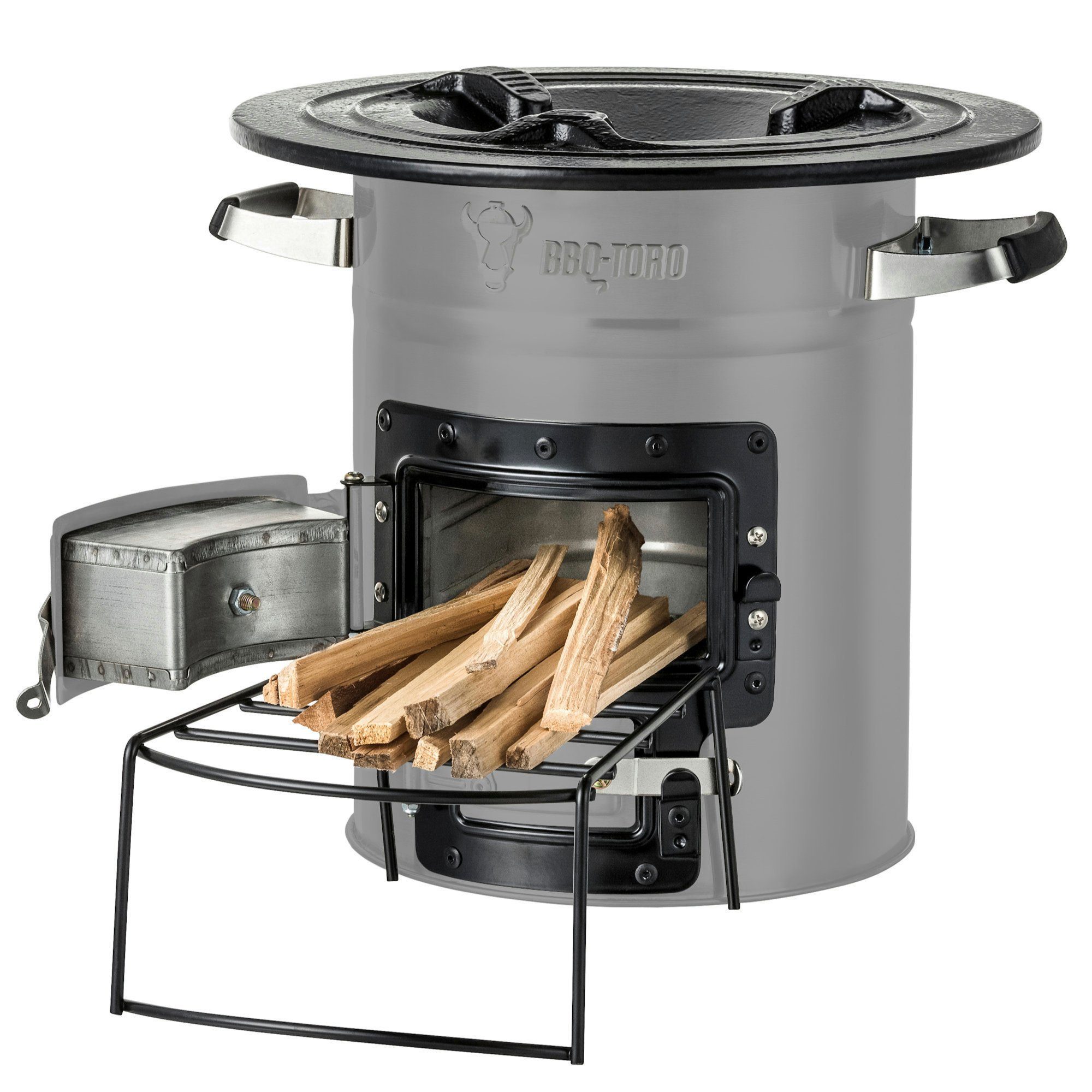 BBQ-Toro Feuerstelle Raketenofen RAKETE #2, grau, Rocket Stove für Dutch Ov günstig online kaufen
