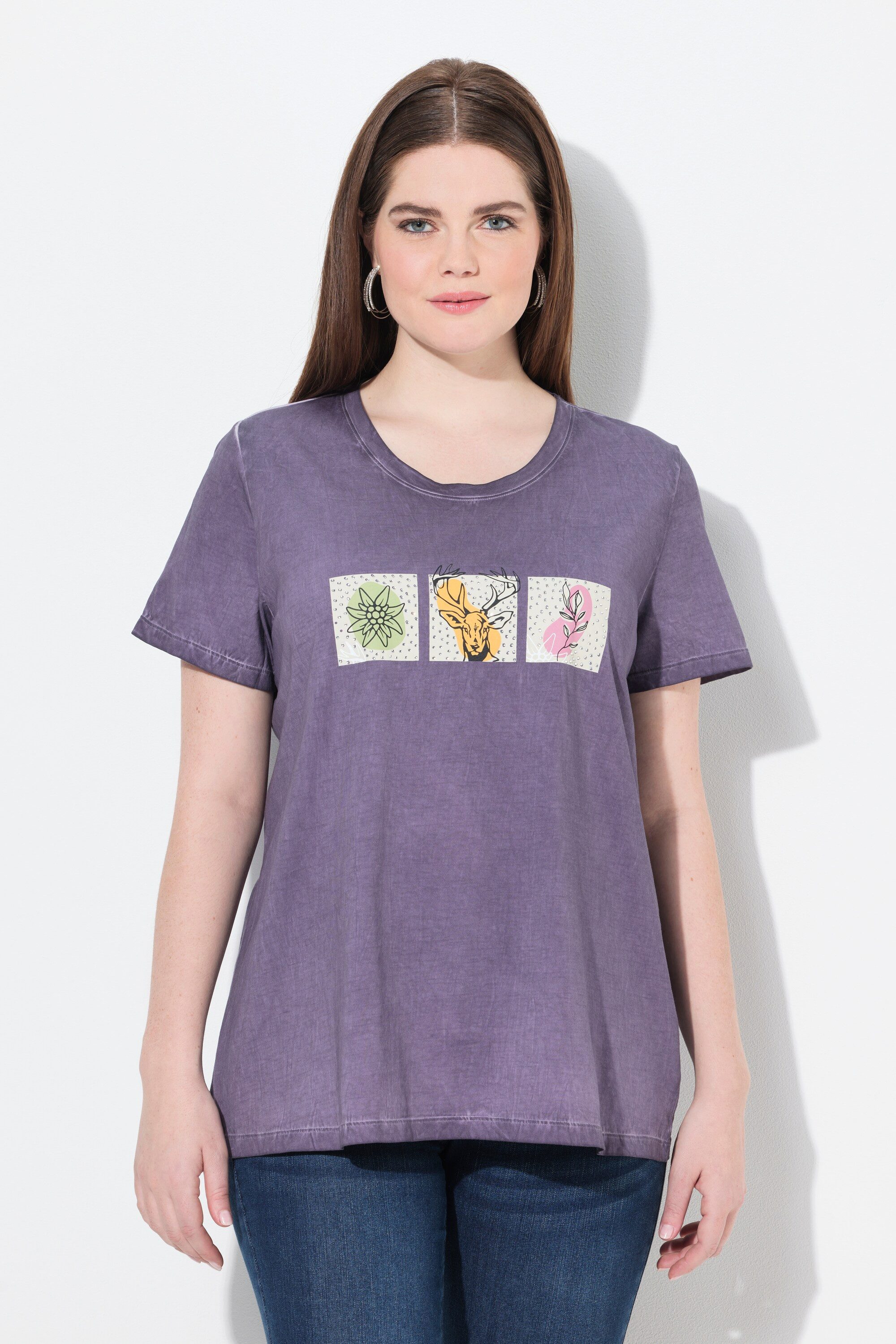 Ulla Popken T-Shirt T-Shirt Trachtenstil Classic günstig online kaufen