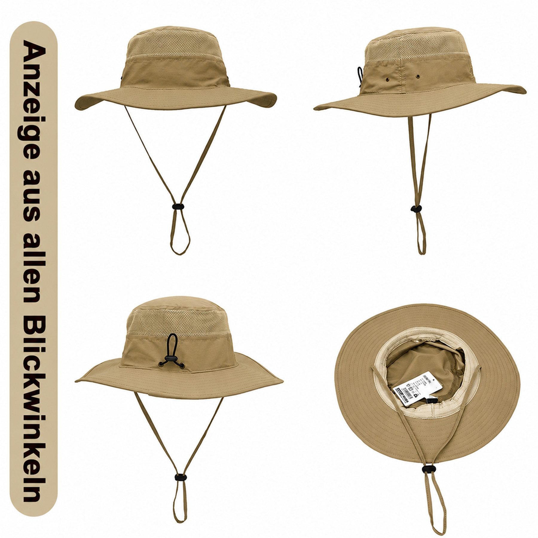 Keyura Sonnenhut UPF 50 Sonnenhüte mit breiter Krempe, Sommer-Mesh,UV-Schutz,Safari-Hut (Sonnenhut Herren Damen Gartenhut zum Angeln, Wandern, Boonie-Hüte, Krempe, Breiter, Outdoor, mit Kinnriemen, wasserdicht, atmungsaktiv) für Outdoor-Abenteuer, Wandern, Angeln, Safari, leicht verstaubar