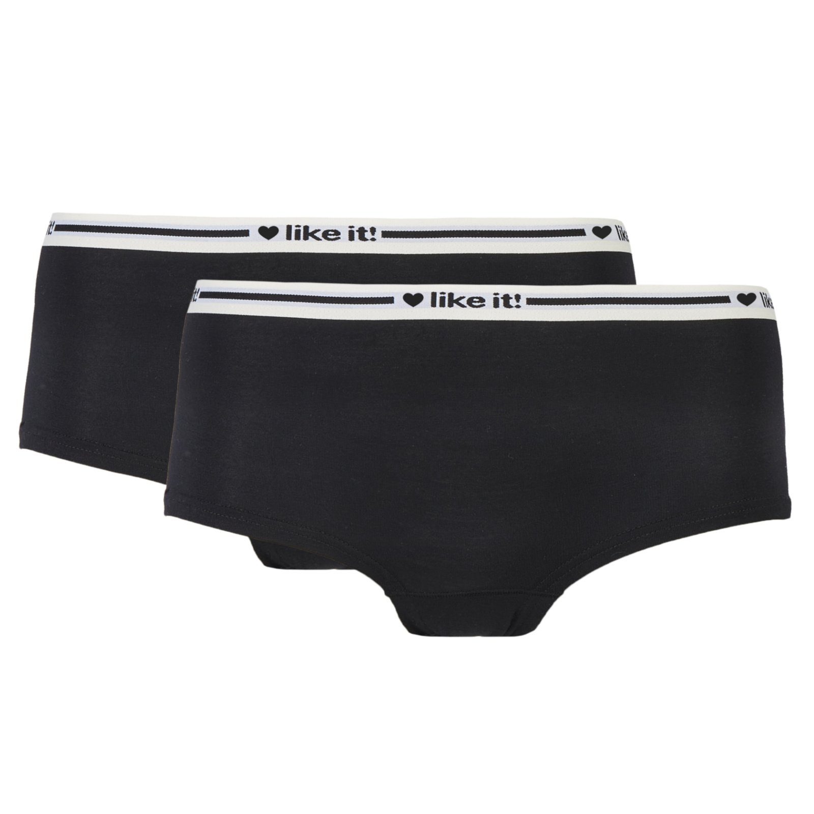 like it! Panty like it! - Panty Serie Ella 2er Pack (S Schwarz)