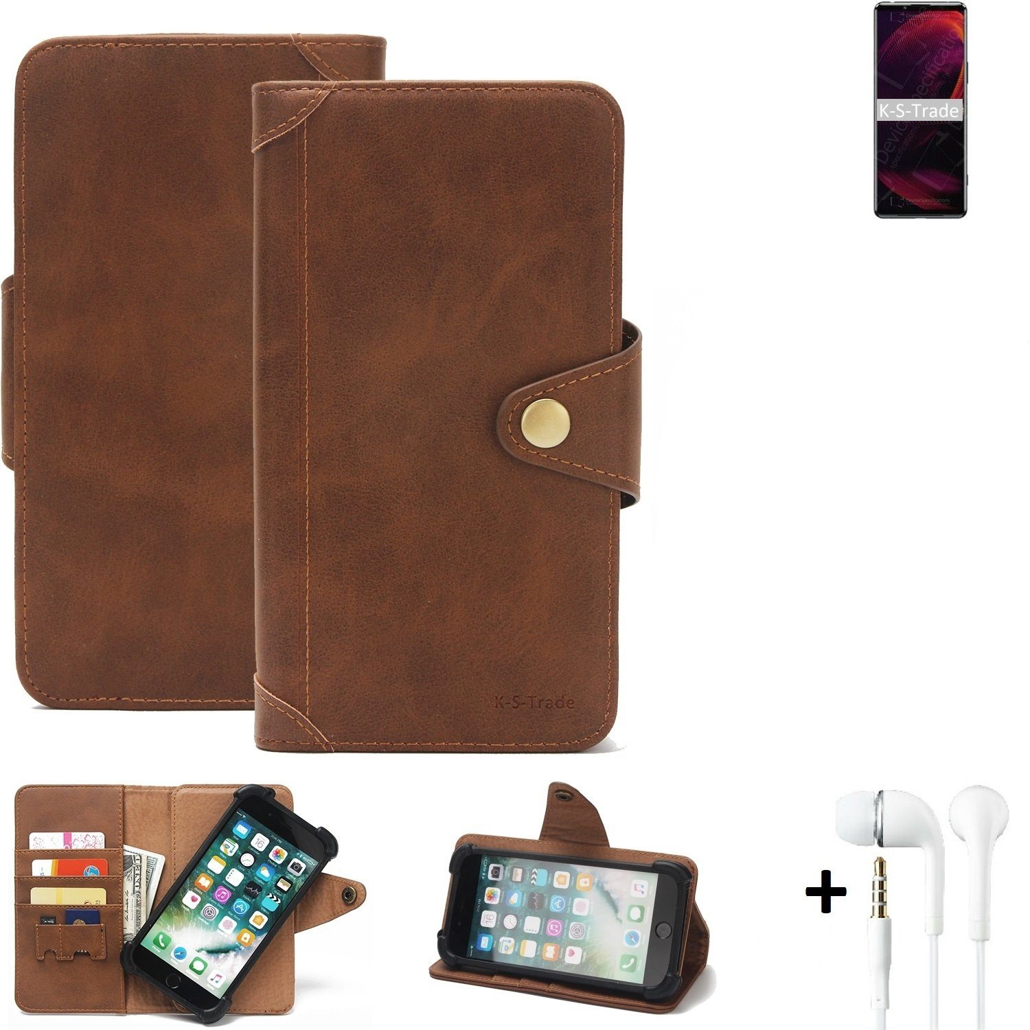 K-S-Trade Handyhülle für Sony Xperia 5 III, Handyhülle Schutzhülle Walletcase Bookstyle Schutz Case Hülle
