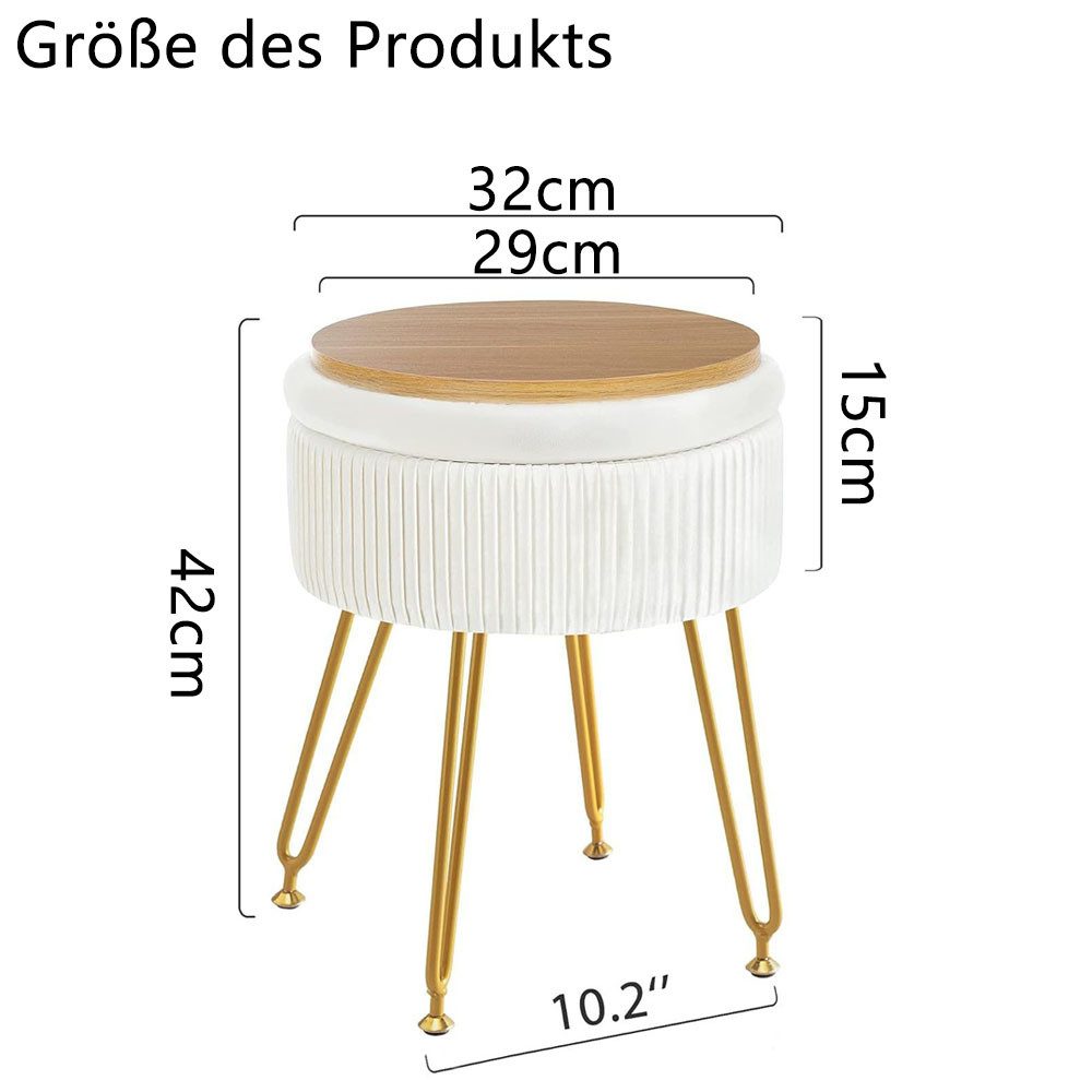 NUODWELL Sitzhocker Samt Speicher Fußstütze Hocker, günstig online kaufen