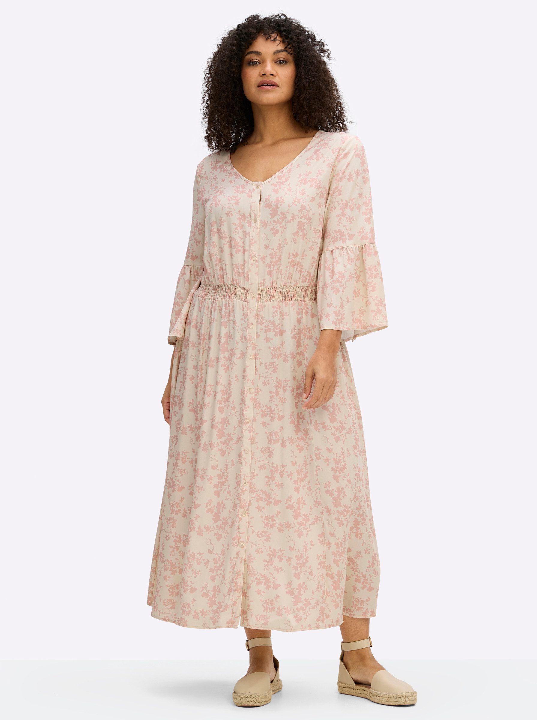 Sheego Etuikleid Kleid 3/4-Arm