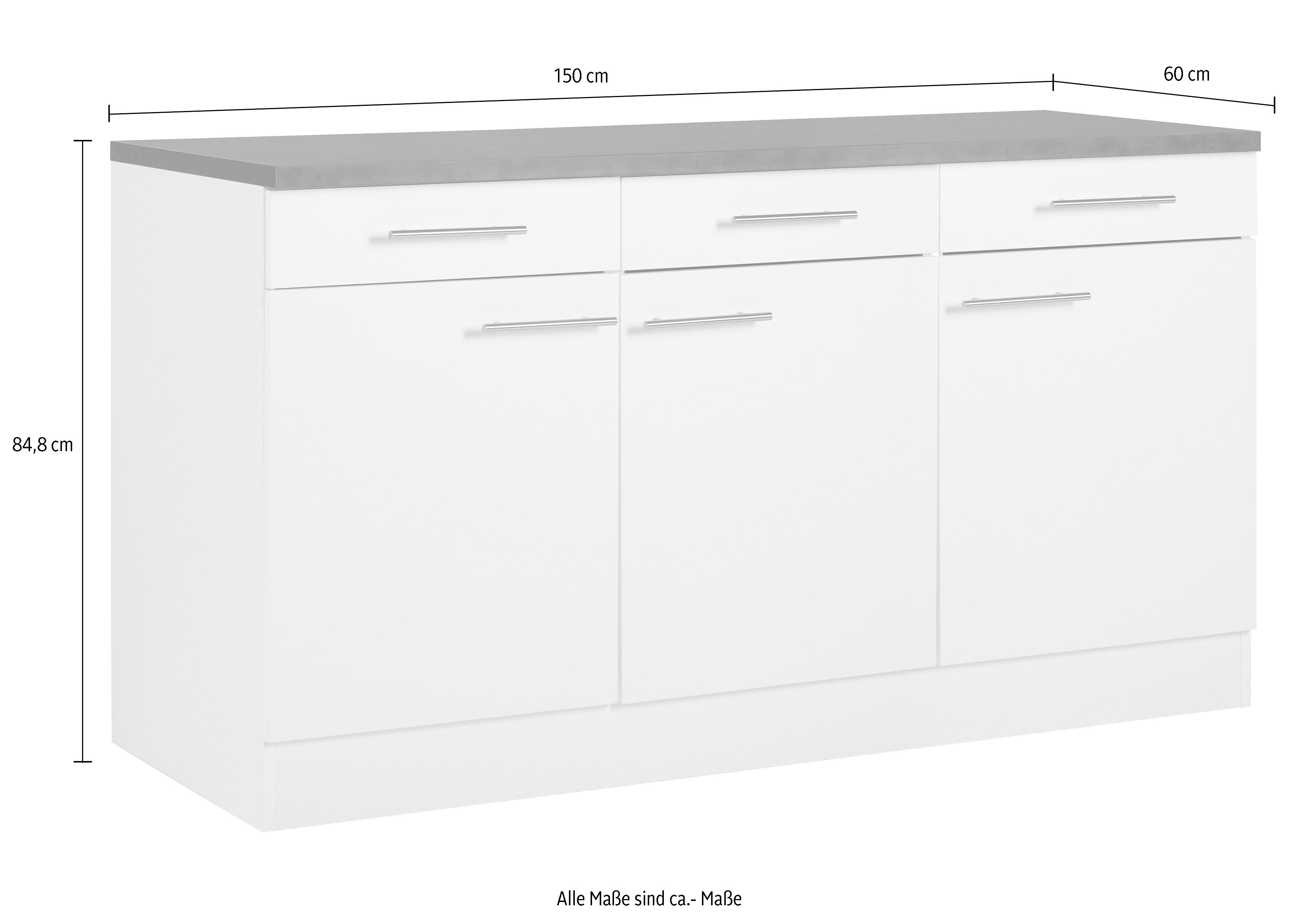 OPTIFIT Unterschrank Mini, 150 cm Breite