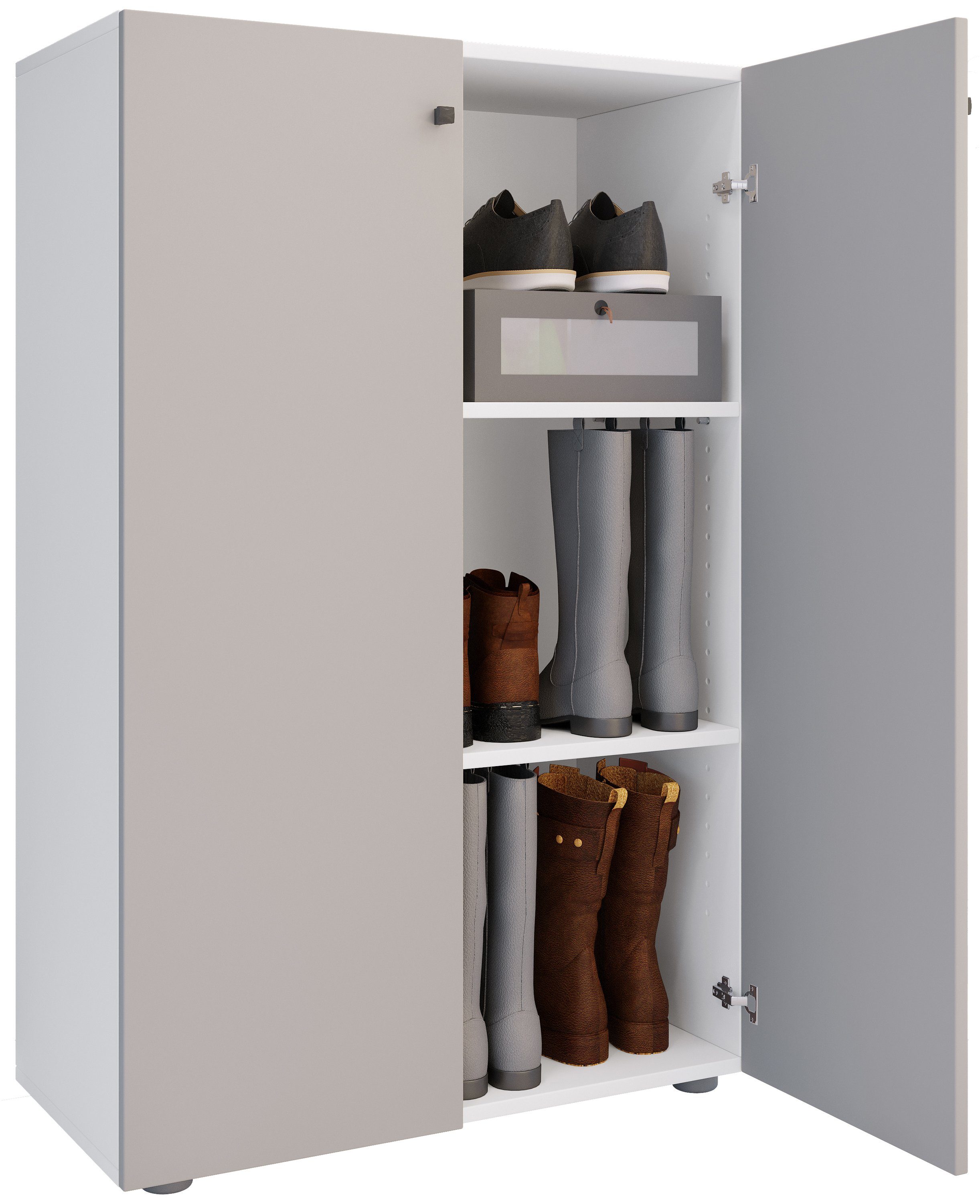 VCM Schuhschrank Schuhkommode Lona H. 110 x B. 70 x T. 39 cm
