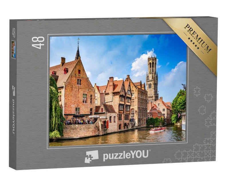 puzzleYOU Puzzle Stadtbild von Brügge, Belgien, 48 Puzzleteile, puzzleYOU-Kollektionen Belgien