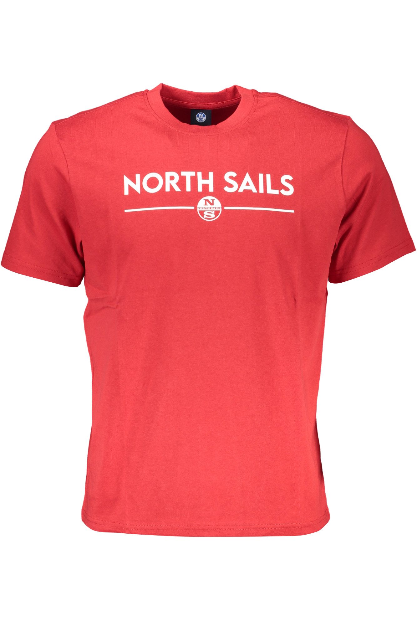 North Sails T-Shirt Kurzärmliges Herren-Shirt in Rot mit Rundhals und