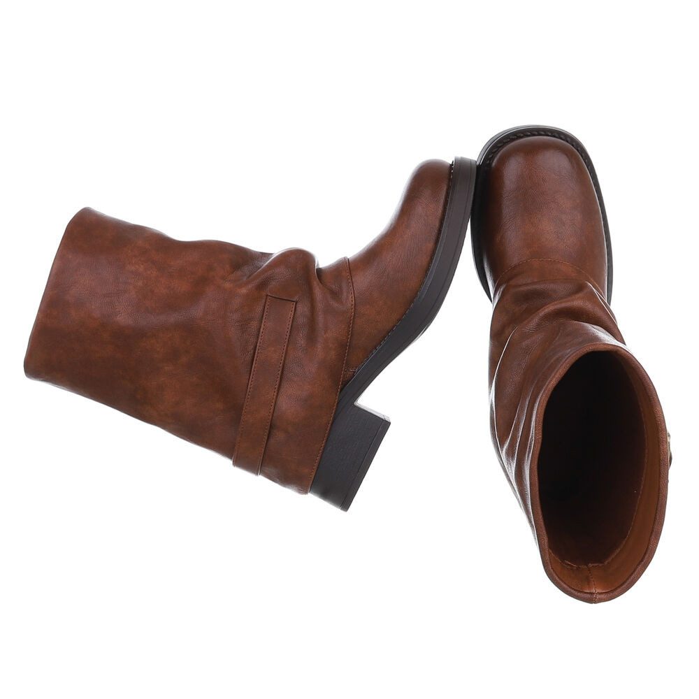 Ital-Design Modischer Damen-Stiefel mit Schnallen für Alltag und Freizeit W günstig online kaufen