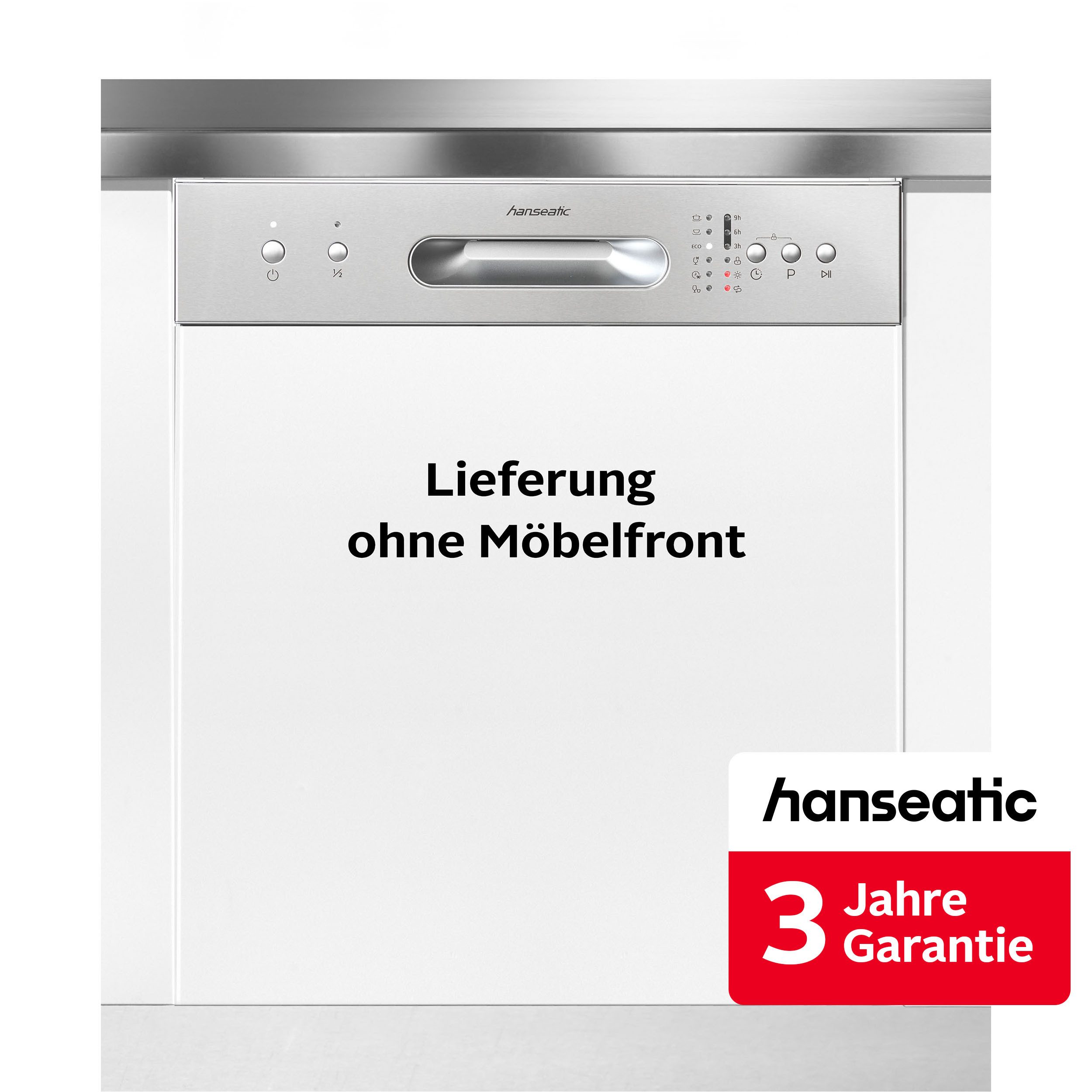 Hanseatic teilintegrierbarer Geschirrspüler HGTI6082E127735BS, 12 Maßgedecke, inkl. 3 Jahre Herstellergarantie