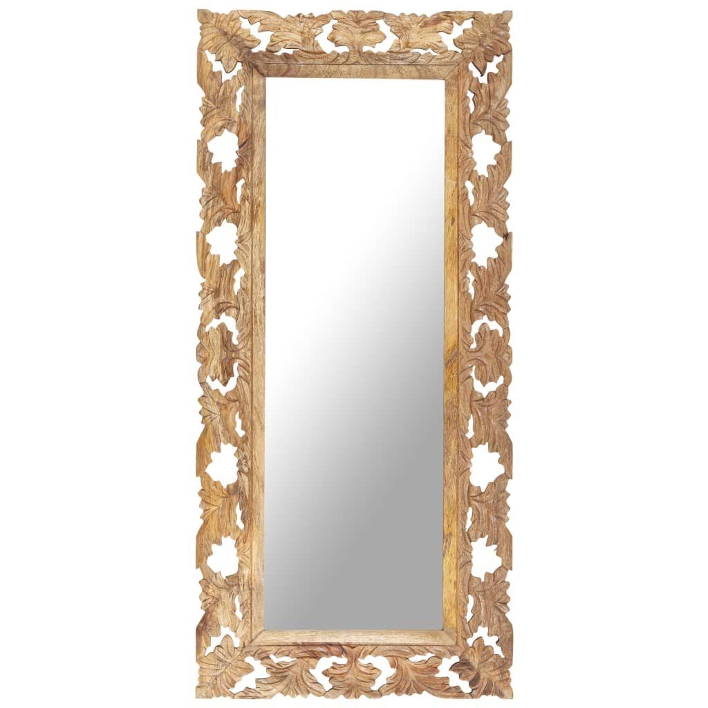 vidaXL Spiegel Spiegel Handgeschnitzt Braun 110x50 cm Massivholz (1-St)
