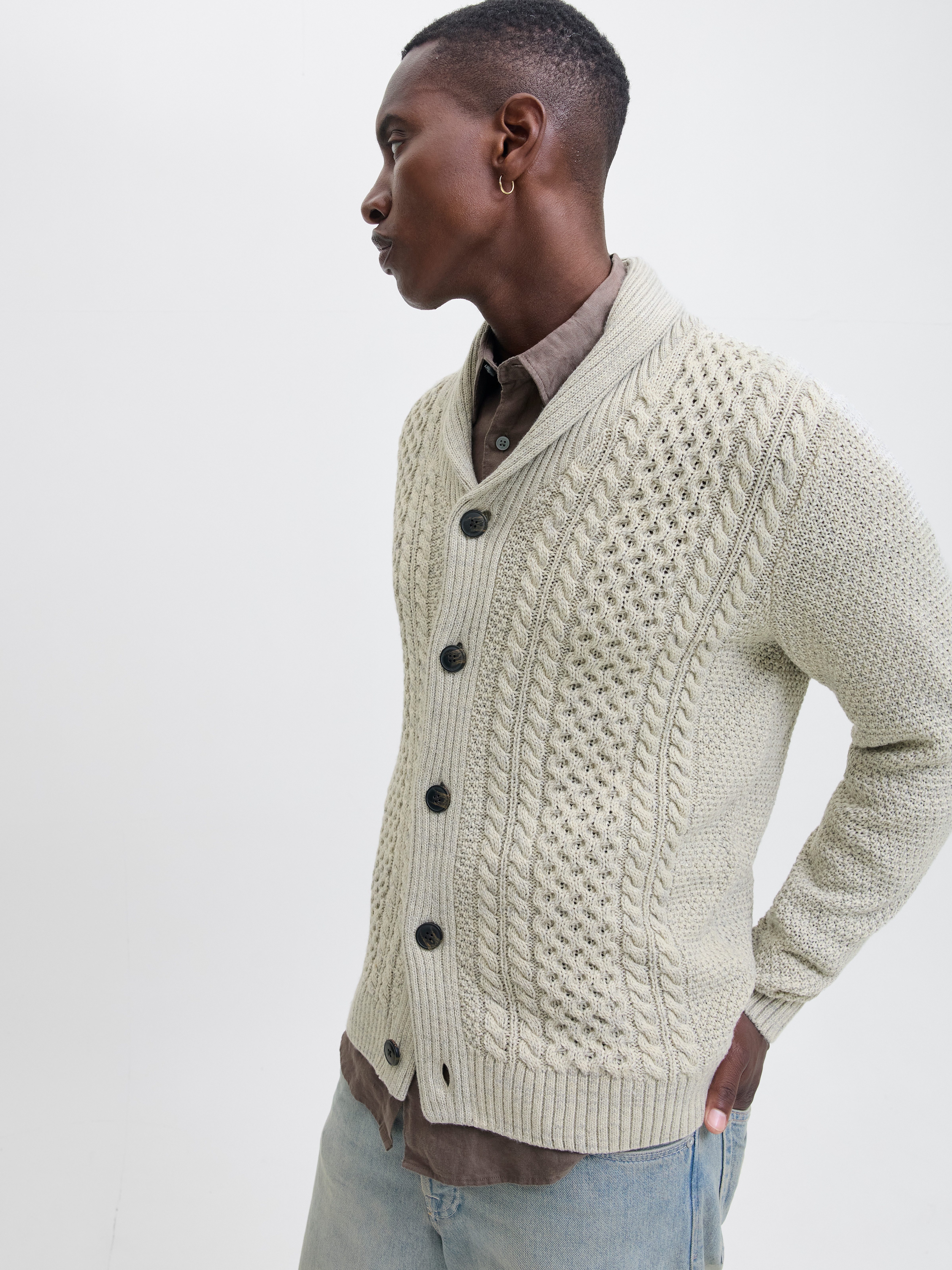 Jack & Jones Strickpullover JJPAUL KNIT SHAWL CARDIGAN günstig online kaufen
