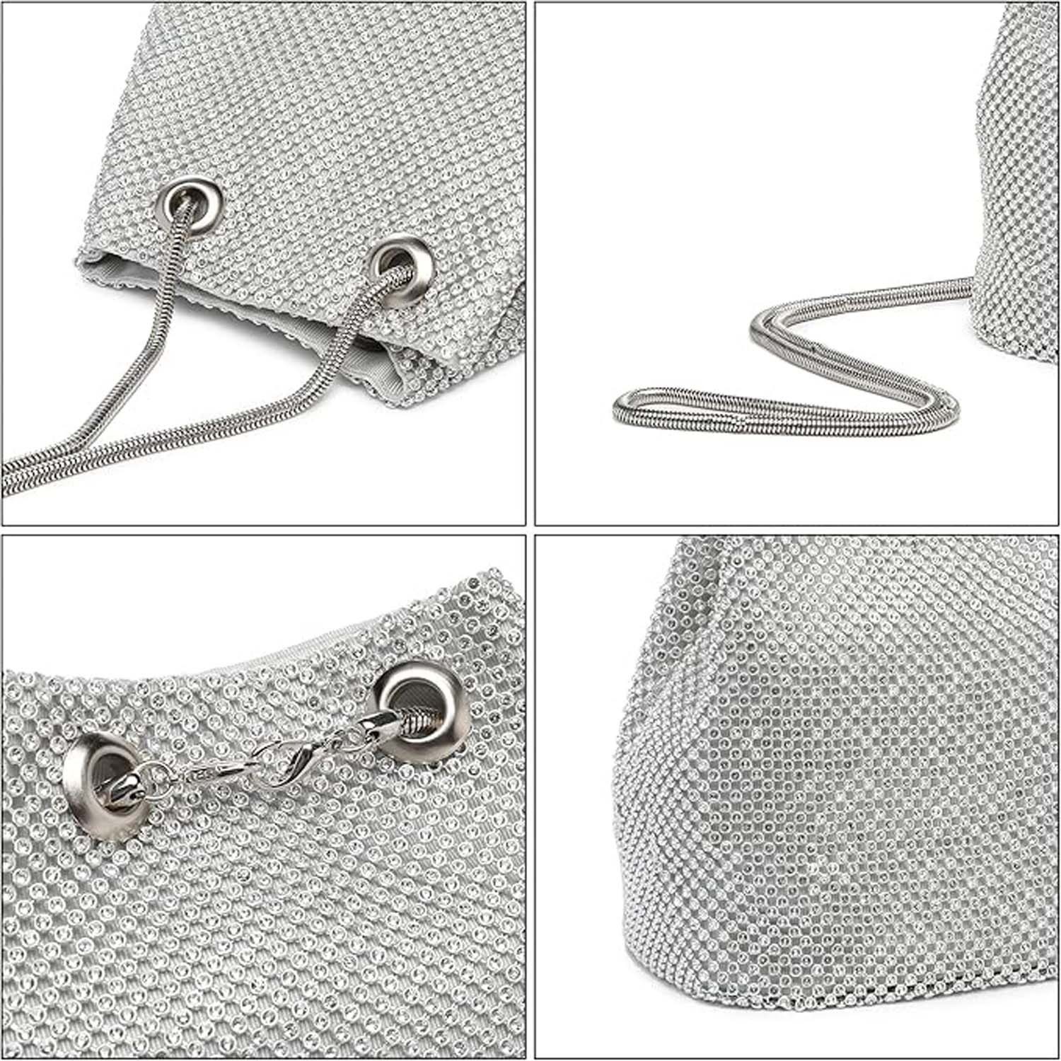 Coonoor Clutch Abendtasche für Damen, kleine Umhängetasche, Kupplung für Zeremonie – Bild 4 von 5